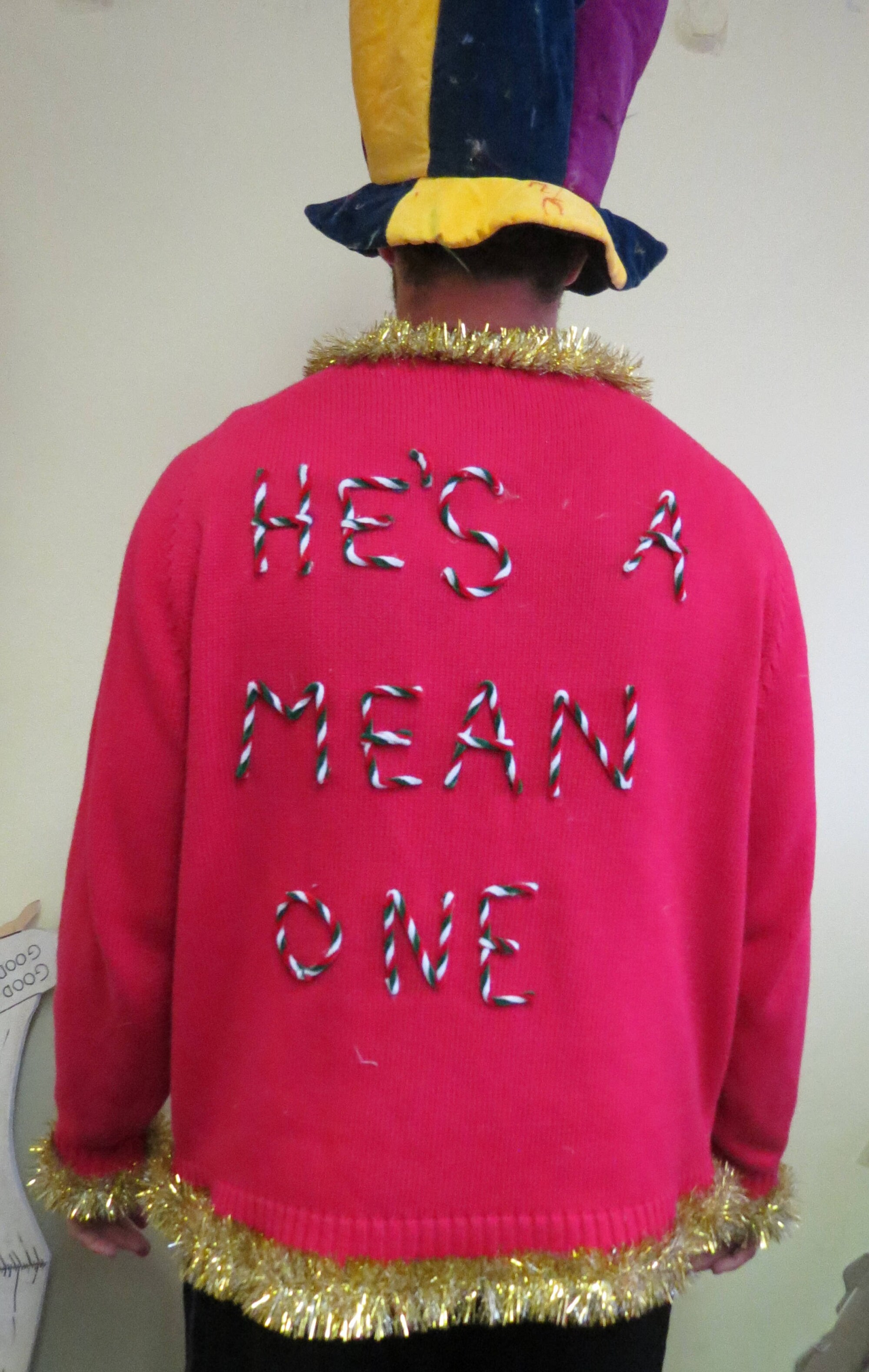 il_2000xN.1375624755_h73p.jpg Custom Made Fuzzy Furry hands Tacky Ugly Christmas Sweater Garland Trim, Men's or Womens, Funny Christmas Sweater