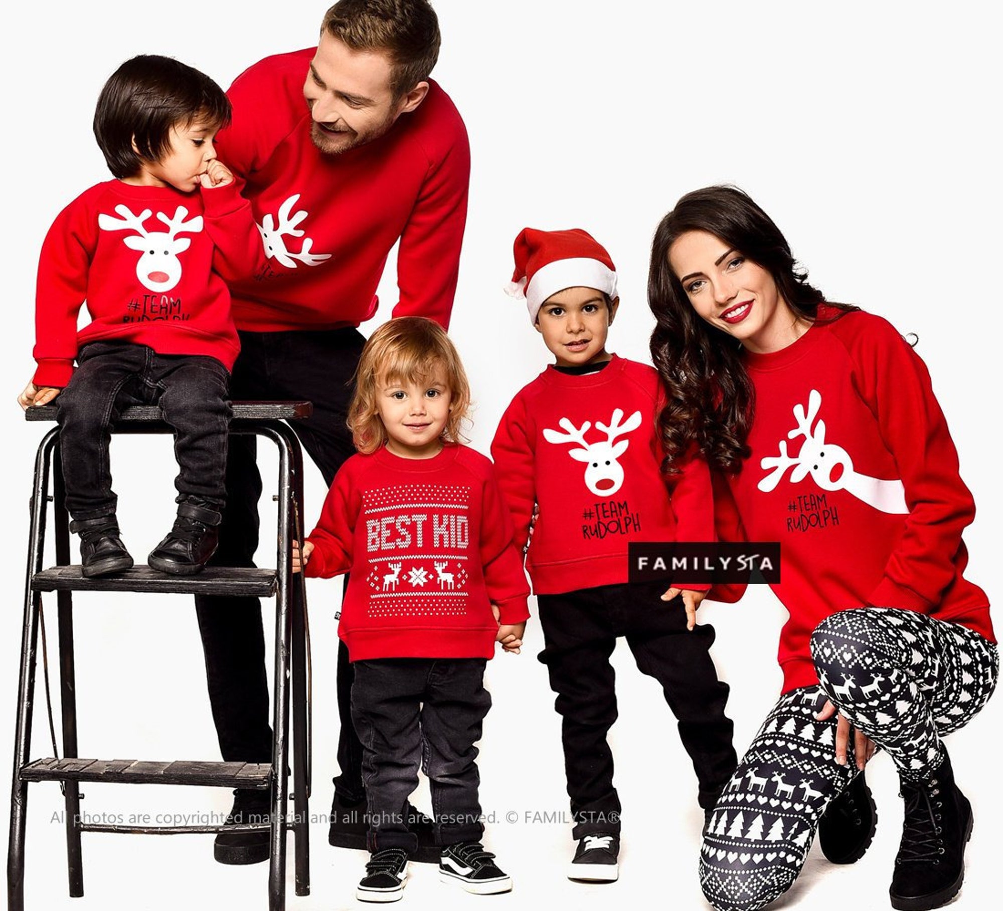Family Christmas Sweaters, Matching Family Outfits Christmas, Red Xmas Family Jumper, Holiday Sweaters, Weihnachtspullover Familie,Best Gift