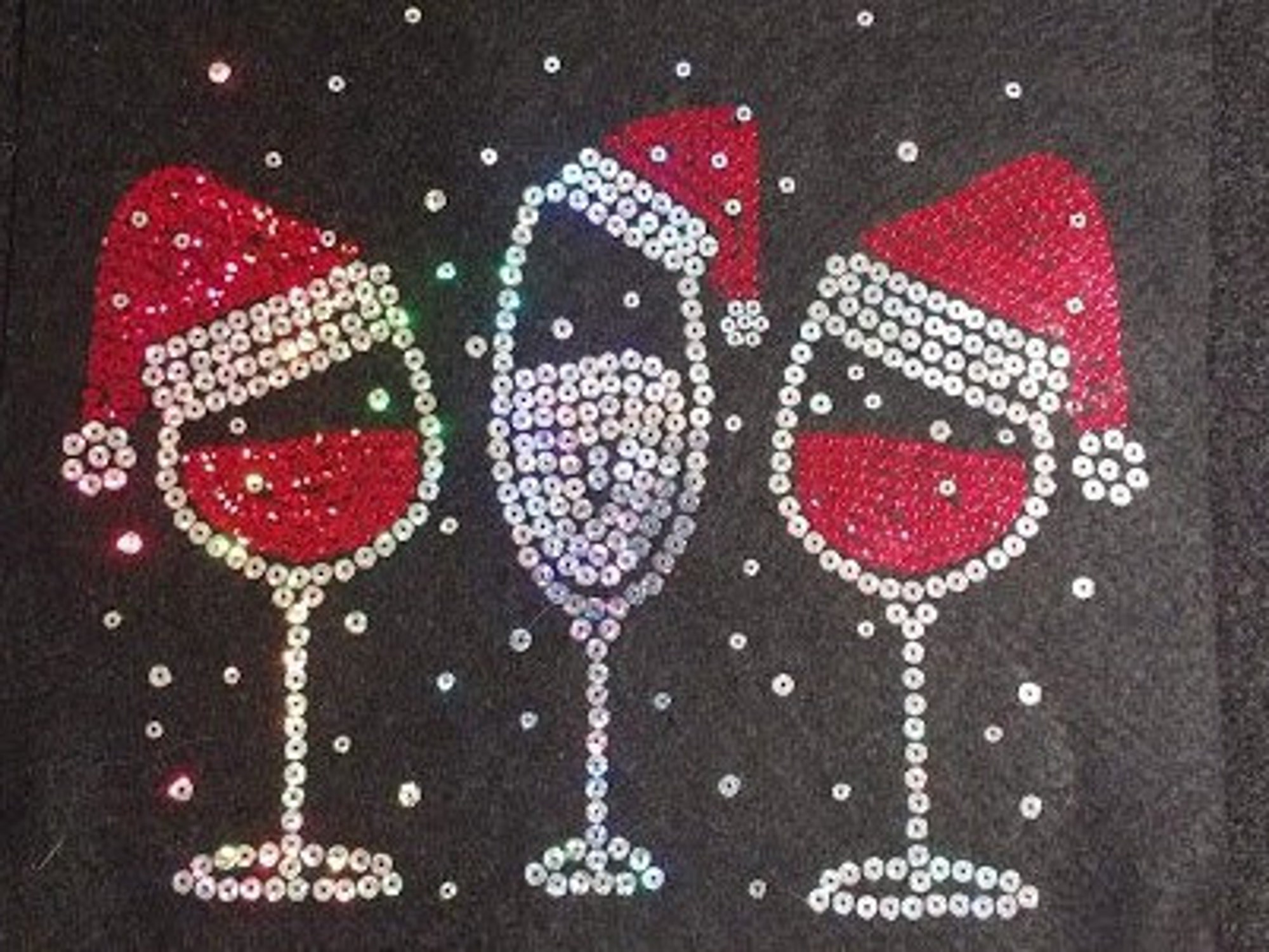 Christmas Wine Smooth Sequins Shirts, Plus Sizes, Sweatshirts and Hoodies