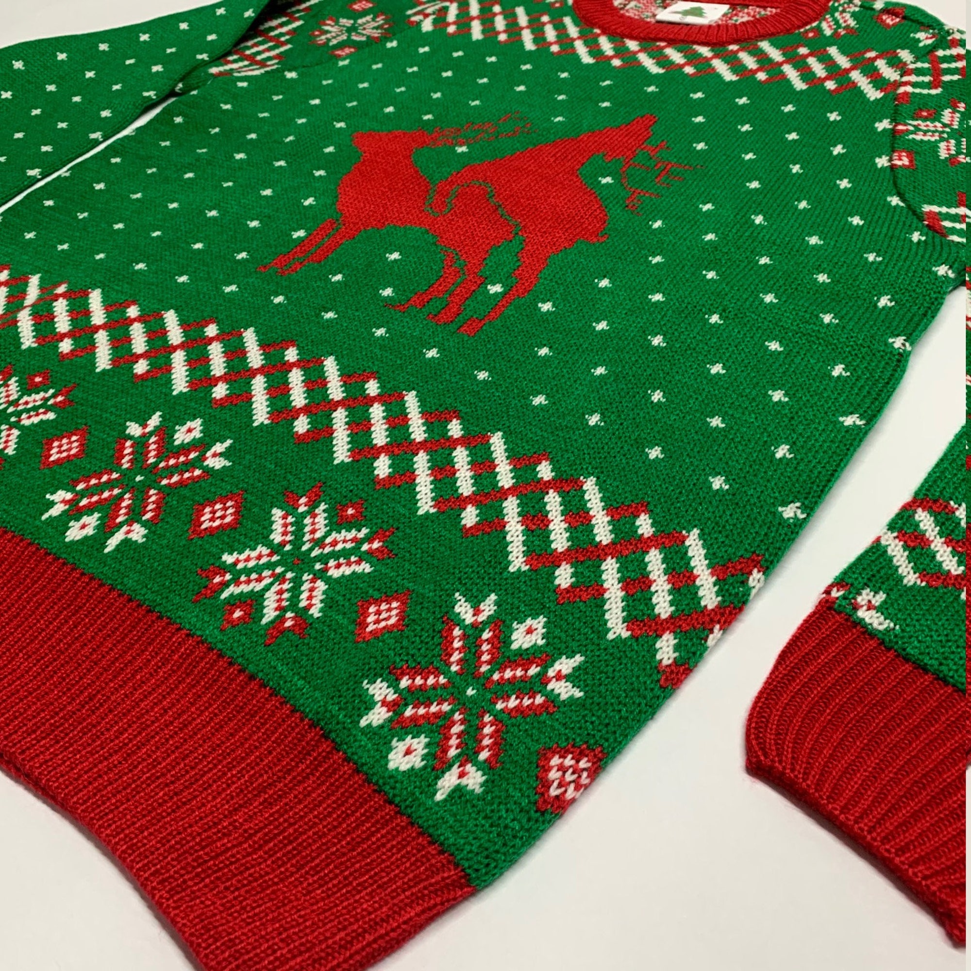 il_2000xN.2074758870_1gb7-1.jpg Reindeer Funny Ugly Christmas Sweater Green
