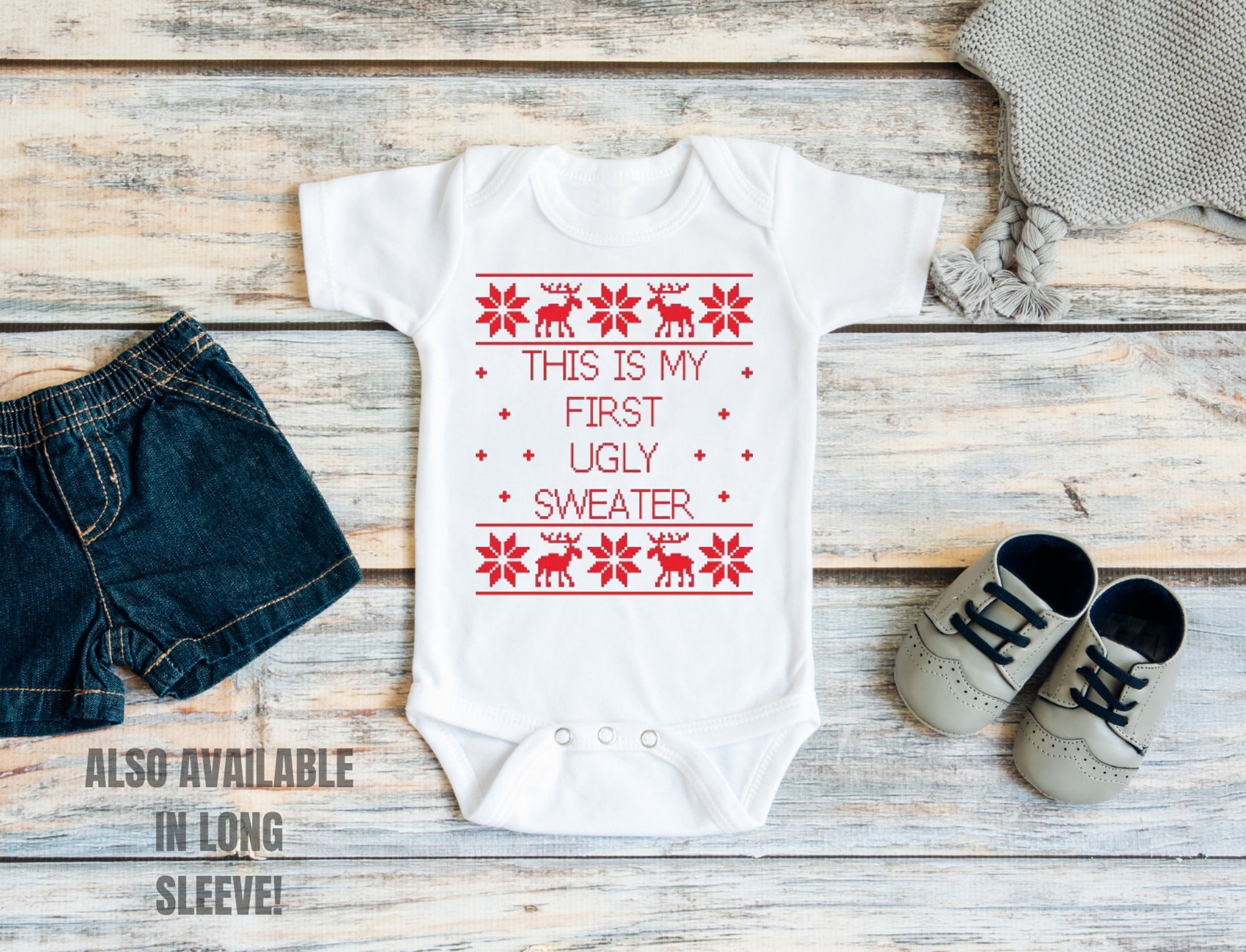 Funny Christmas Sweater, Baby Boy First Christmas Outfit, Newborn Christmas, Christmas Gifts, Christmas Outfit, Baby Ugly Sweater