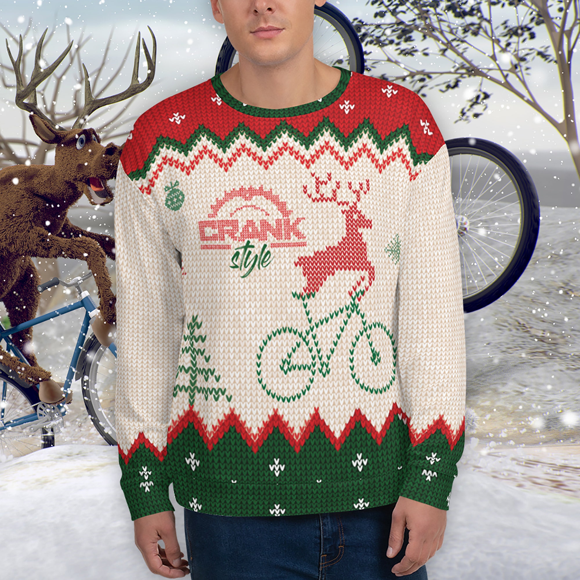Funny “ugly” Christmas Mountain bike Sweatshirt