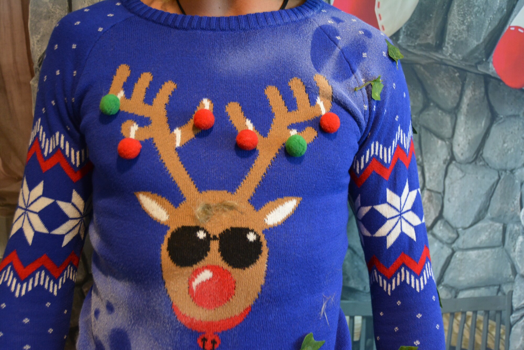 il_2000xN.2110020999_rl6a.jpg Small, Ugly Christmas Sweater, women, Grandma got run over by a reindeer, contest winner, unique, creative, funny