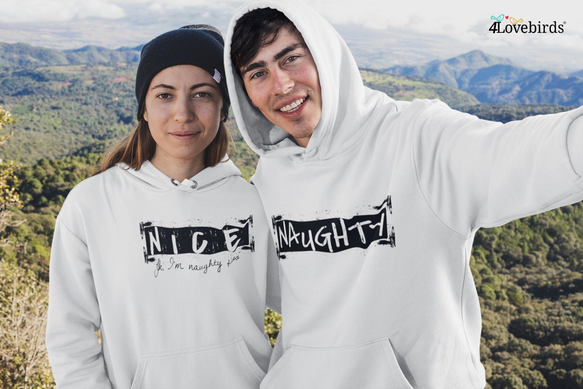il_2000xN.3364377134_pdmw-1.jpg Naughty & Nice Hoodie, Funny Christmas Sweatshirt, Christmas Tee, Funny Couple Xmas Tee, Holiday Shirt, Christmas Shirt, Gift for Christmas