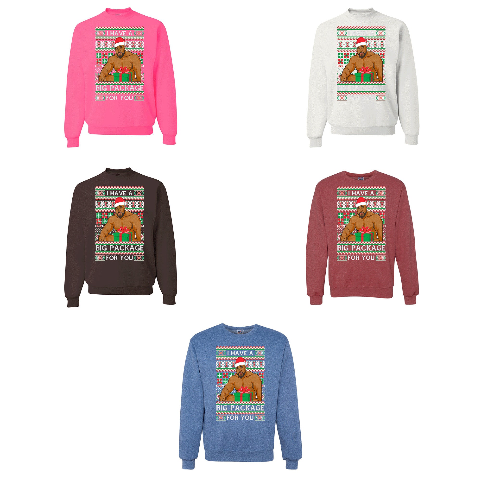 il_2000xN.3460213541_8tw5.jpg Ugly Christmas Sweater I have a Big package Meme Barry Wood Ugly ChristmasMens Crew Neck