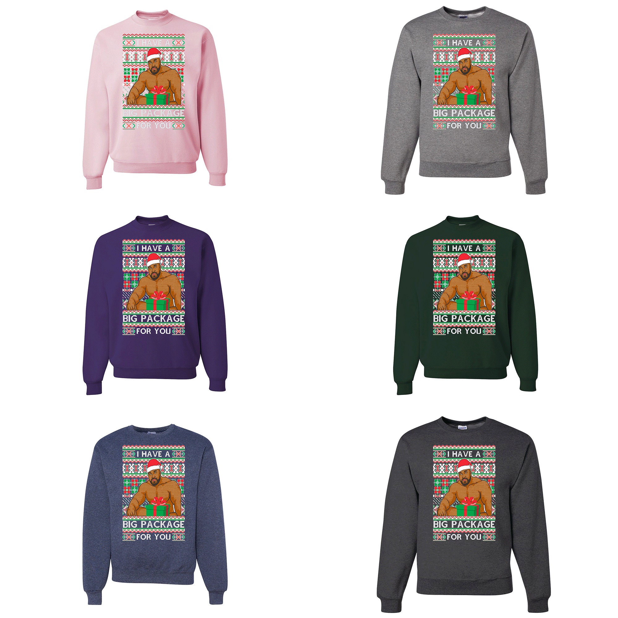 il_2000xN.3460213583_2jcy.jpg Ugly Christmas Sweater I have a Big package Meme Barry Wood Ugly ChristmasMens Crew Neck