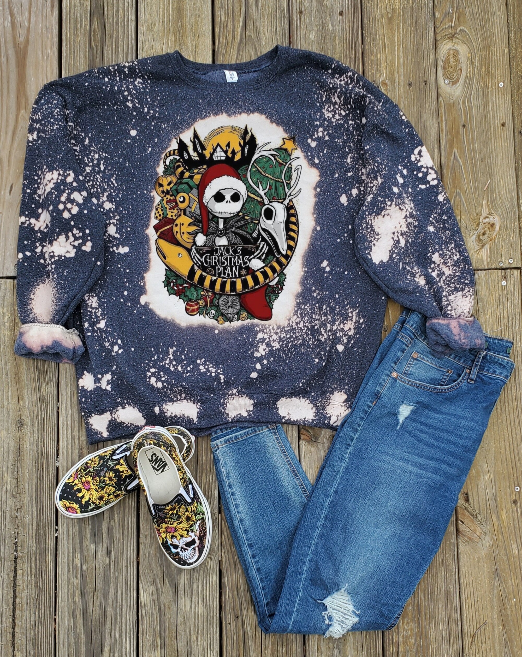 il_2000xN.3486682154_teng.jpg Nightmare Before Christmas, Christmas Sweater, Jack and Sally, Oogie Boogie, Lock Shock and Barrel, Nightmare Before Christmas Sweater