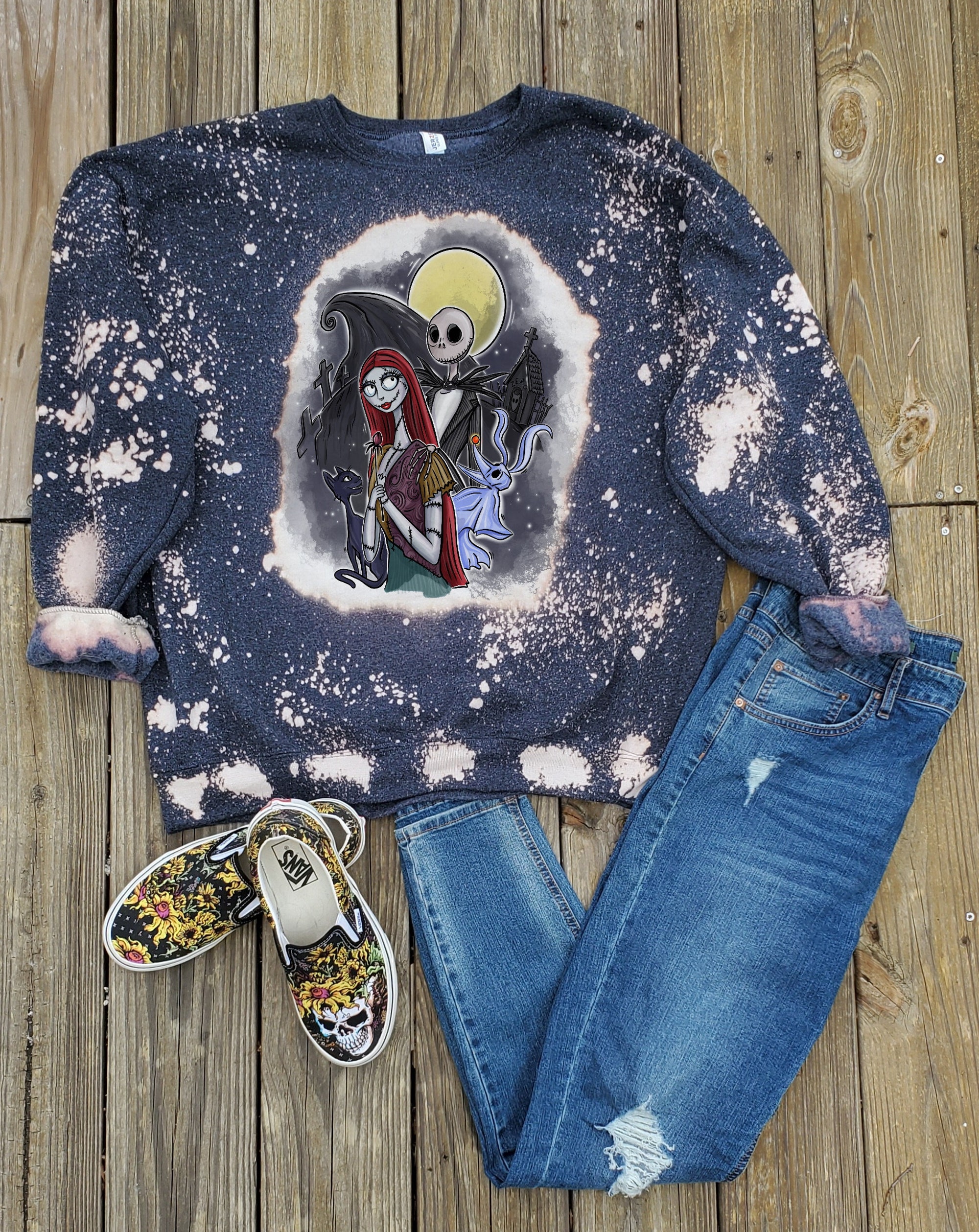 il_2000xN.3486682318_qmua.jpg Nightmare Before Christmas, Christmas Sweater, Jack and Sally, Oogie Boogie, Lock Shock and Barrel, Nightmare Before Christmas Sweater