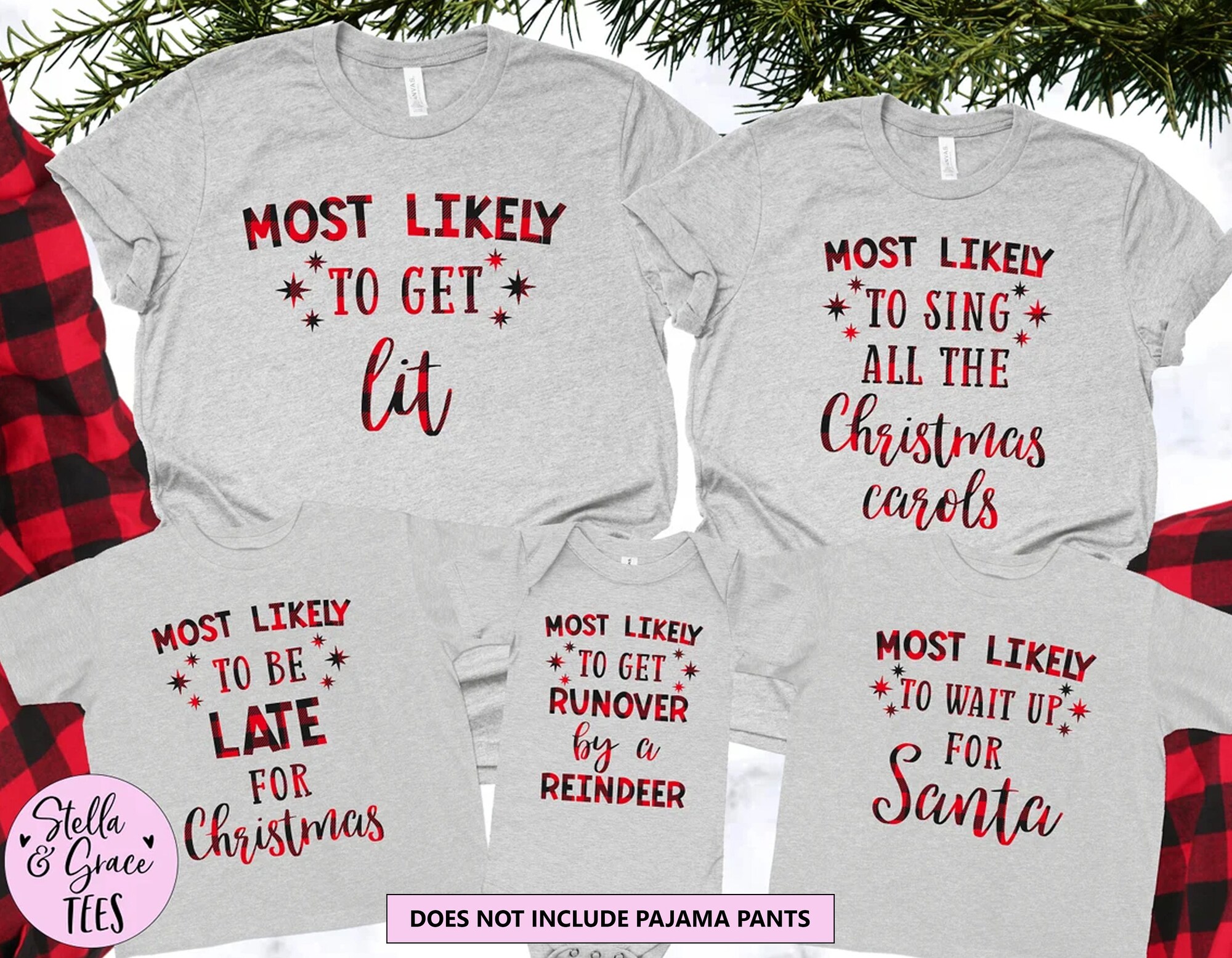 il_2000xN.3515987407_9j8x.jpg Matching Family Christmas Shirts, Funny Buffalo Plaid Xmas Tees, Festive Holiday Tops, Group Christmas T-Shirts