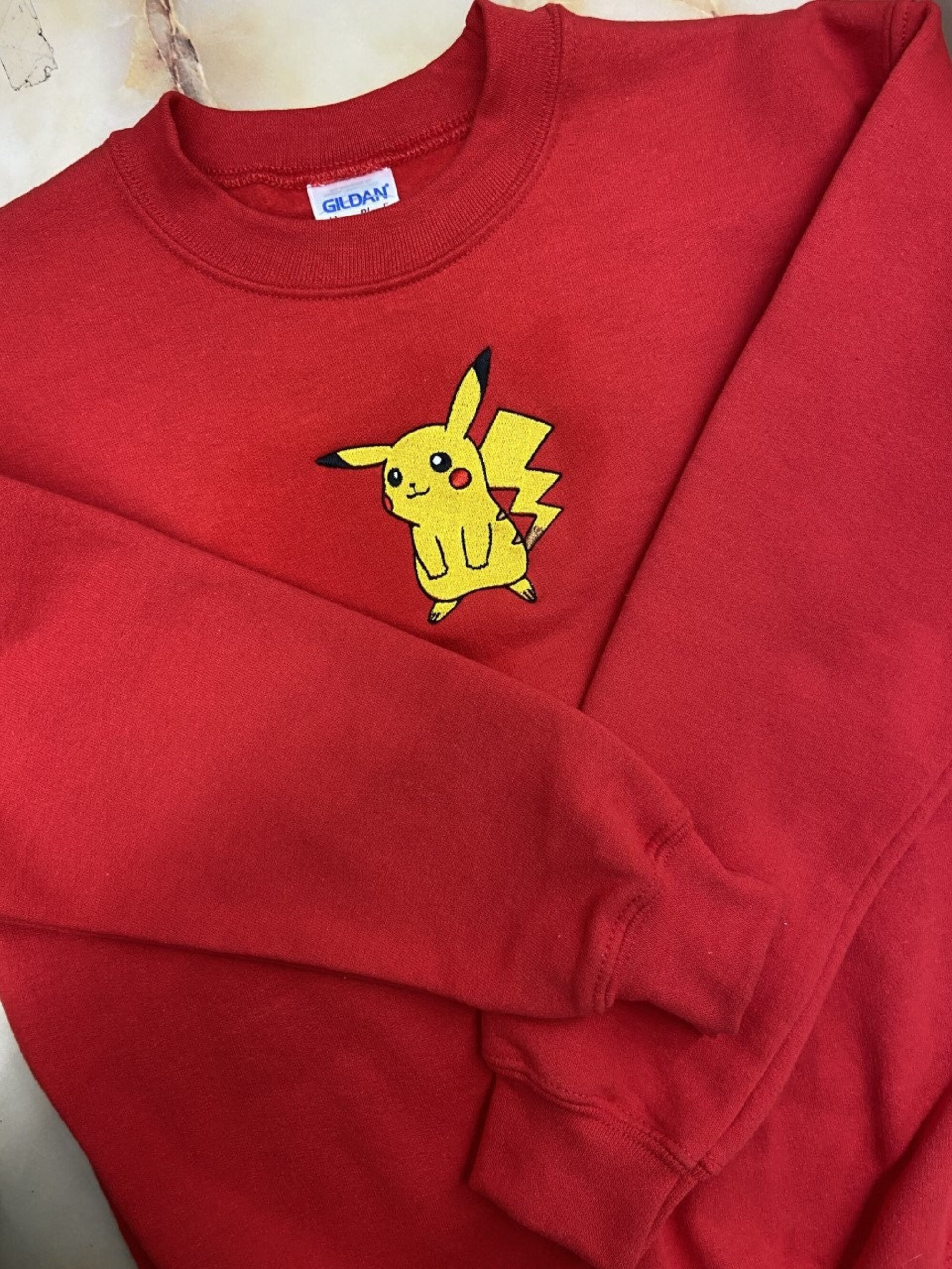 Pokemon Pikachu Embroidered Crewneck Sweatshirt