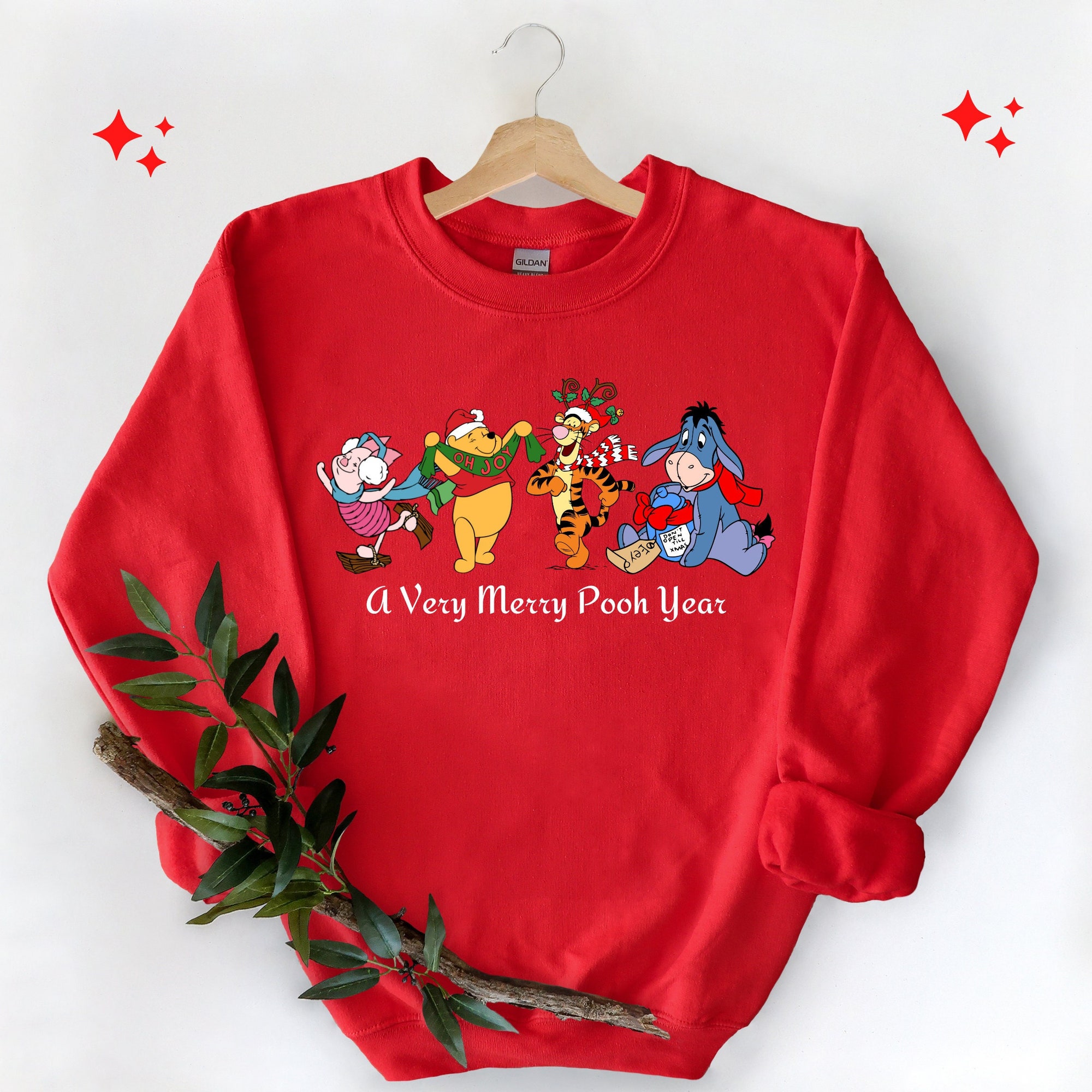 Winnie The Pooh Christmas Sweatshirts, Disney Christmas Sweatshirt,Disney Movie,Disney Youth Sweatshirts, A Very Messy Christmas, Pooh Shirt
