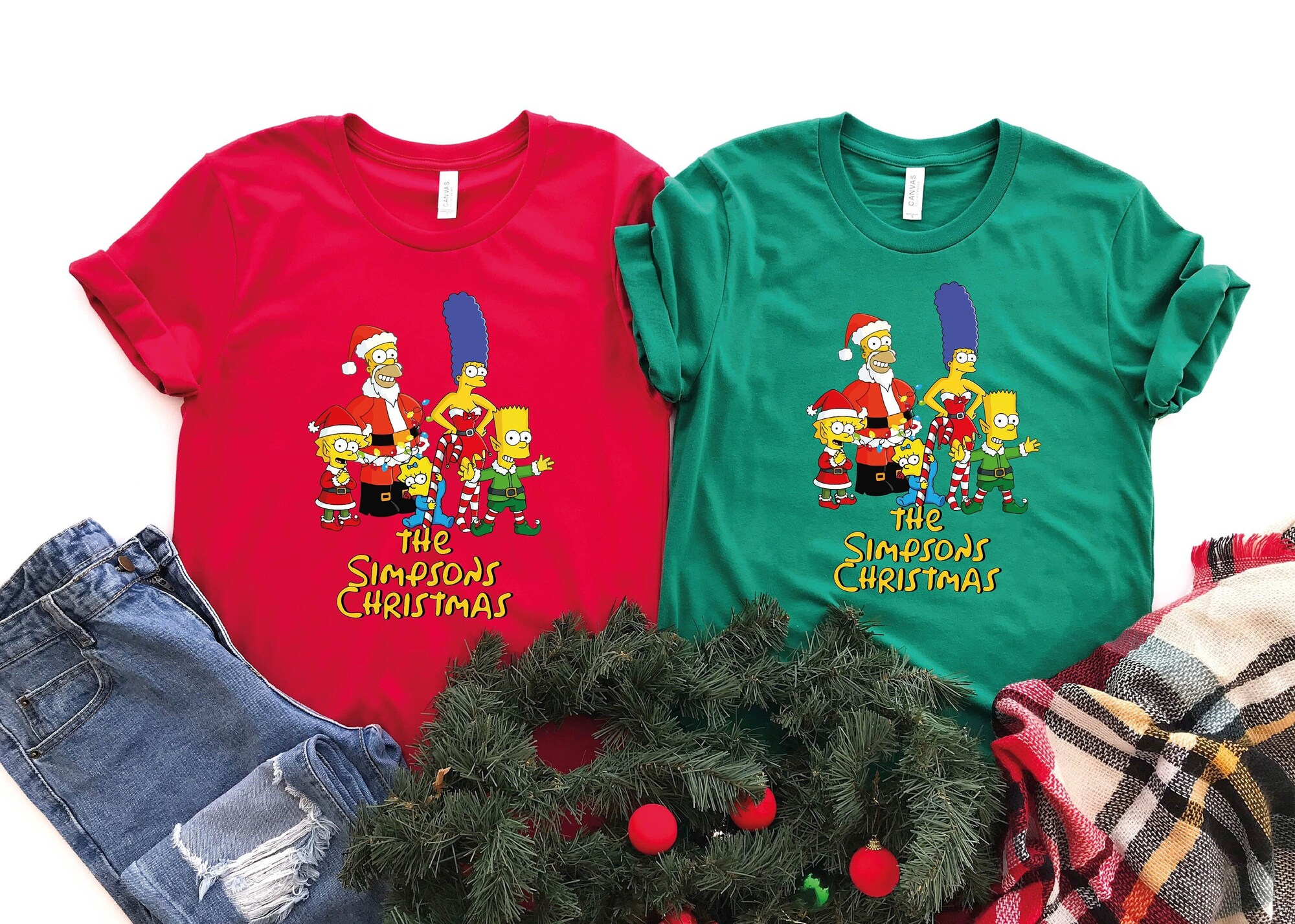 The Simpsons Christmas Shirt, Funny Christmas Shirt, Matching Group Christmas Family Shirt, Christmas Vibes, Christmas Is My Favorite