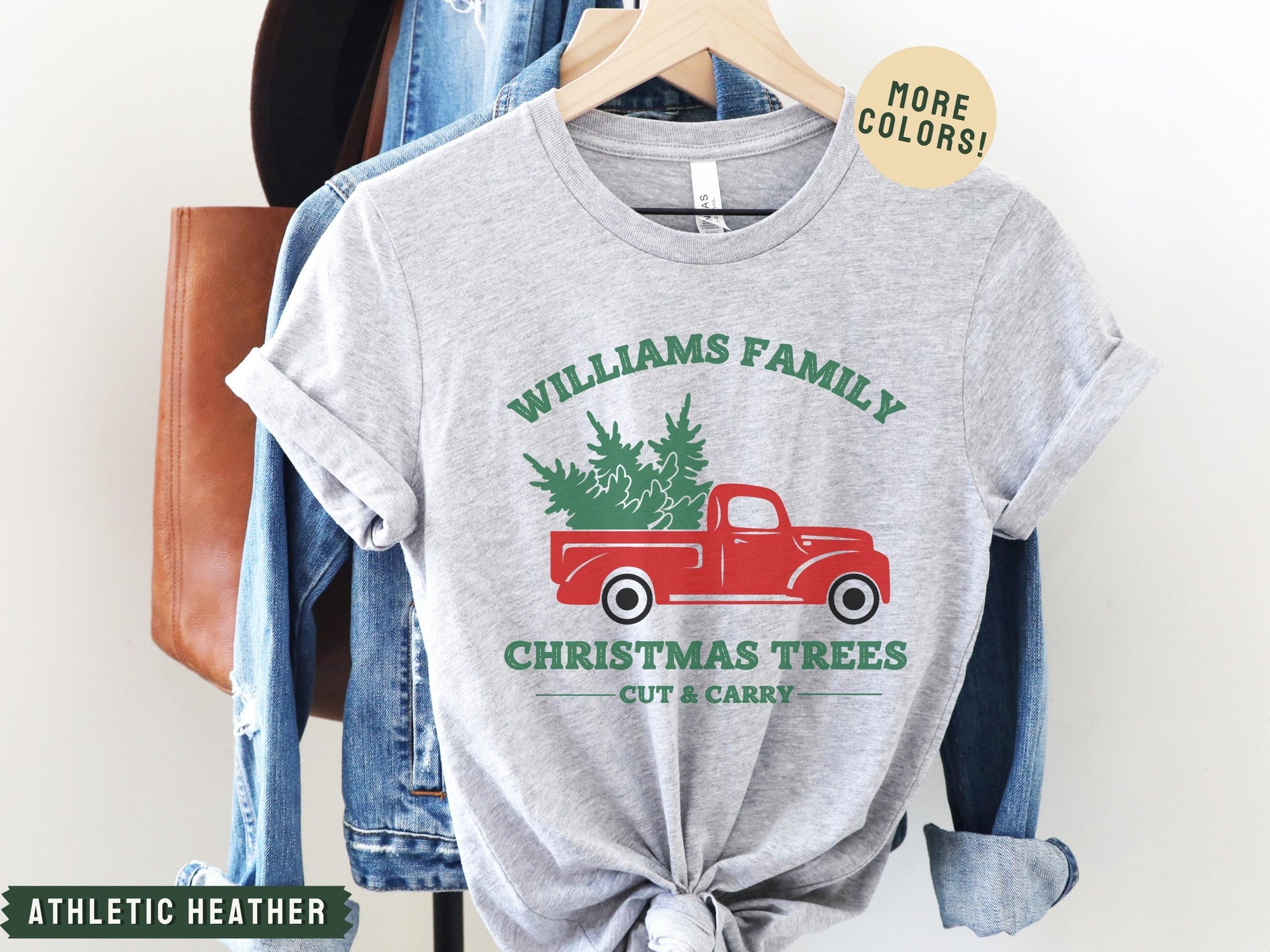 il_2000xN.4246501117_21d1.jpg Custom Family Christmas Shirts, Personalized Family Christmas Shirts, Monogram Family Tee, Matching Family Xmas Shirt, Christmas Tree Shirts