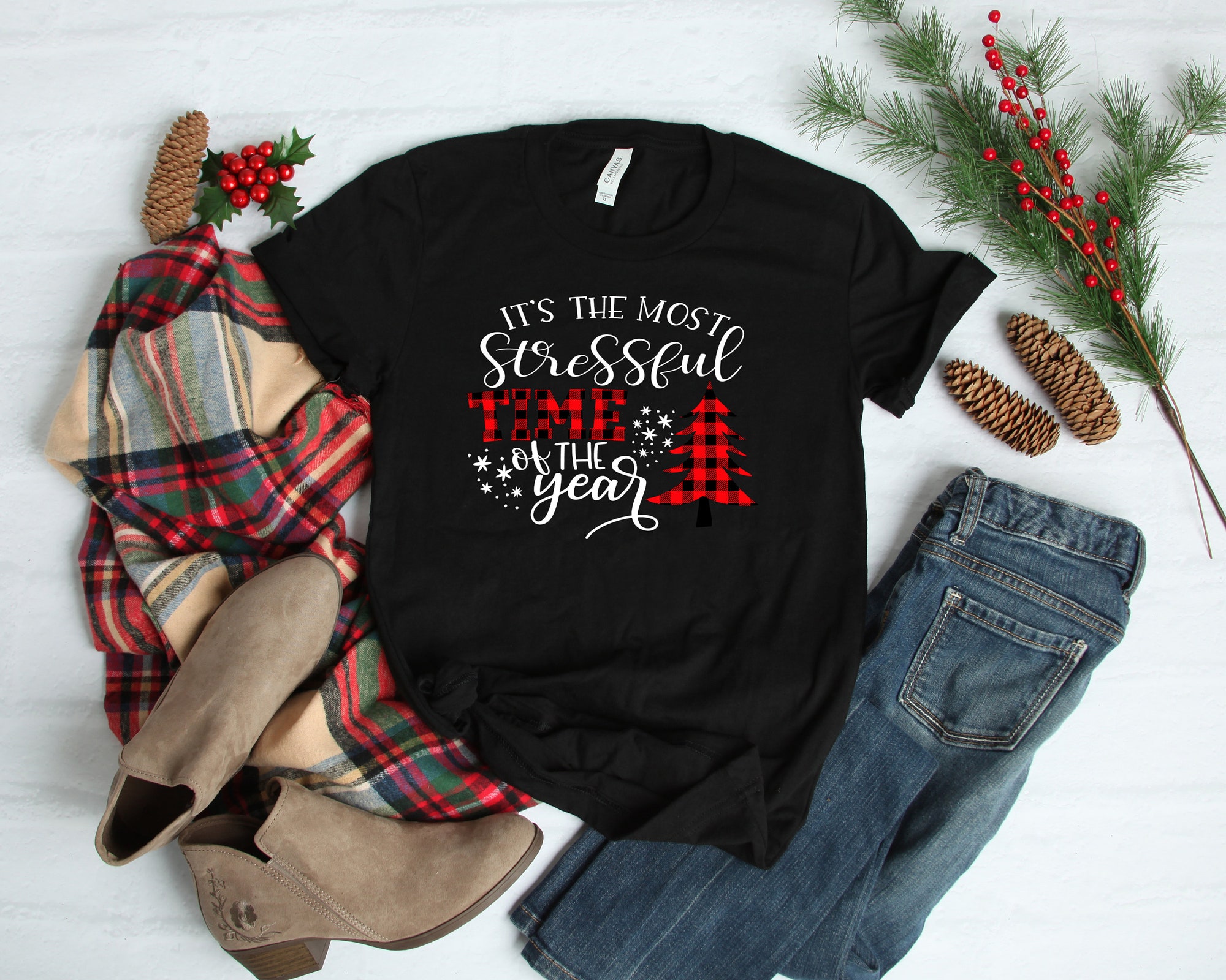 il_2000xN.4261496746_qaou.jpg It's The Most Stressful Time Of The Year Shirt, Funny Christmas Sweatshirt, Christmas Shirt, Gift For Christmas, Christmas T-Shirt