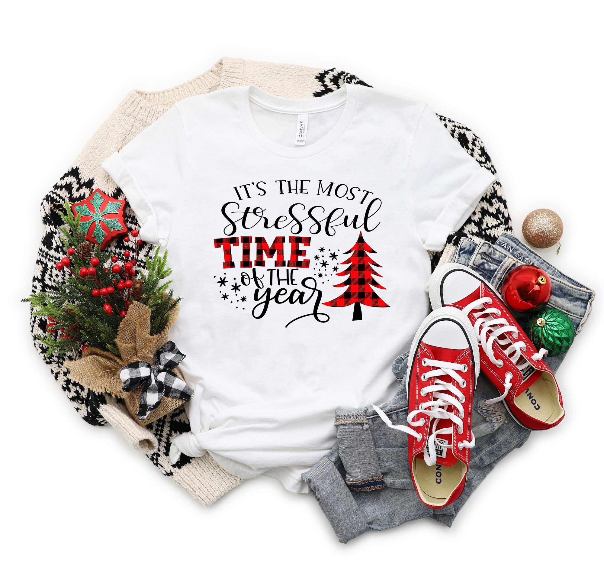 il_2000xN.4261496784_qtyd.jpg It's The Most Stressful Time Of The Year Shirt, Funny Christmas Sweatshirt, Christmas Shirt, Gift For Christmas, Christmas T-Shirt