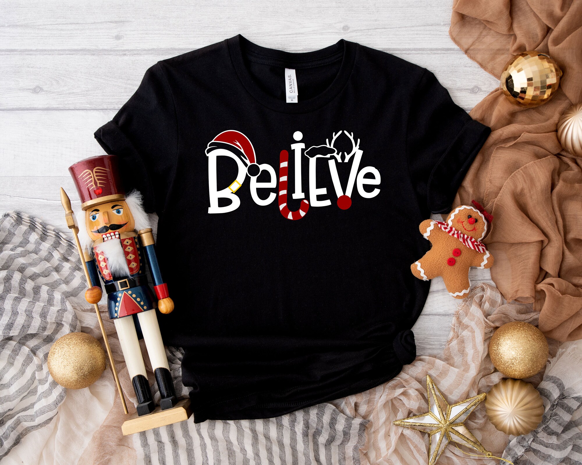 il_2000xN.4271607181_y2x3.jpg Believe Christmas Shirt: Holiday Family Xmas T-Shirt