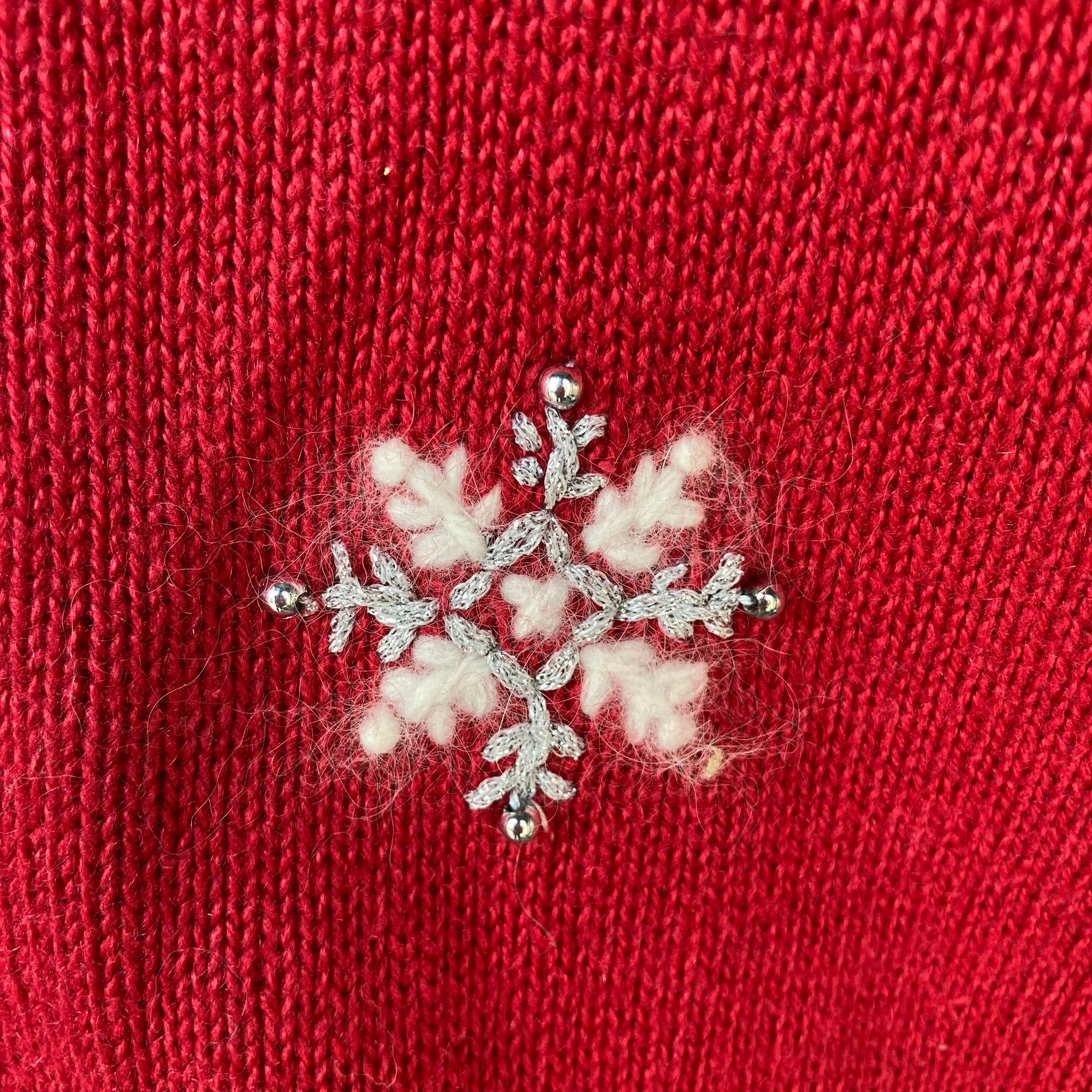 il_2000xN.4273848236_byjn.jpg Ugly Christmas Sweater Vintage 80's Authentic Tacky Ugly Sweater Party {Women's 18} Northcrest Snowflakes Bedazzled Bling Holiday Beaded