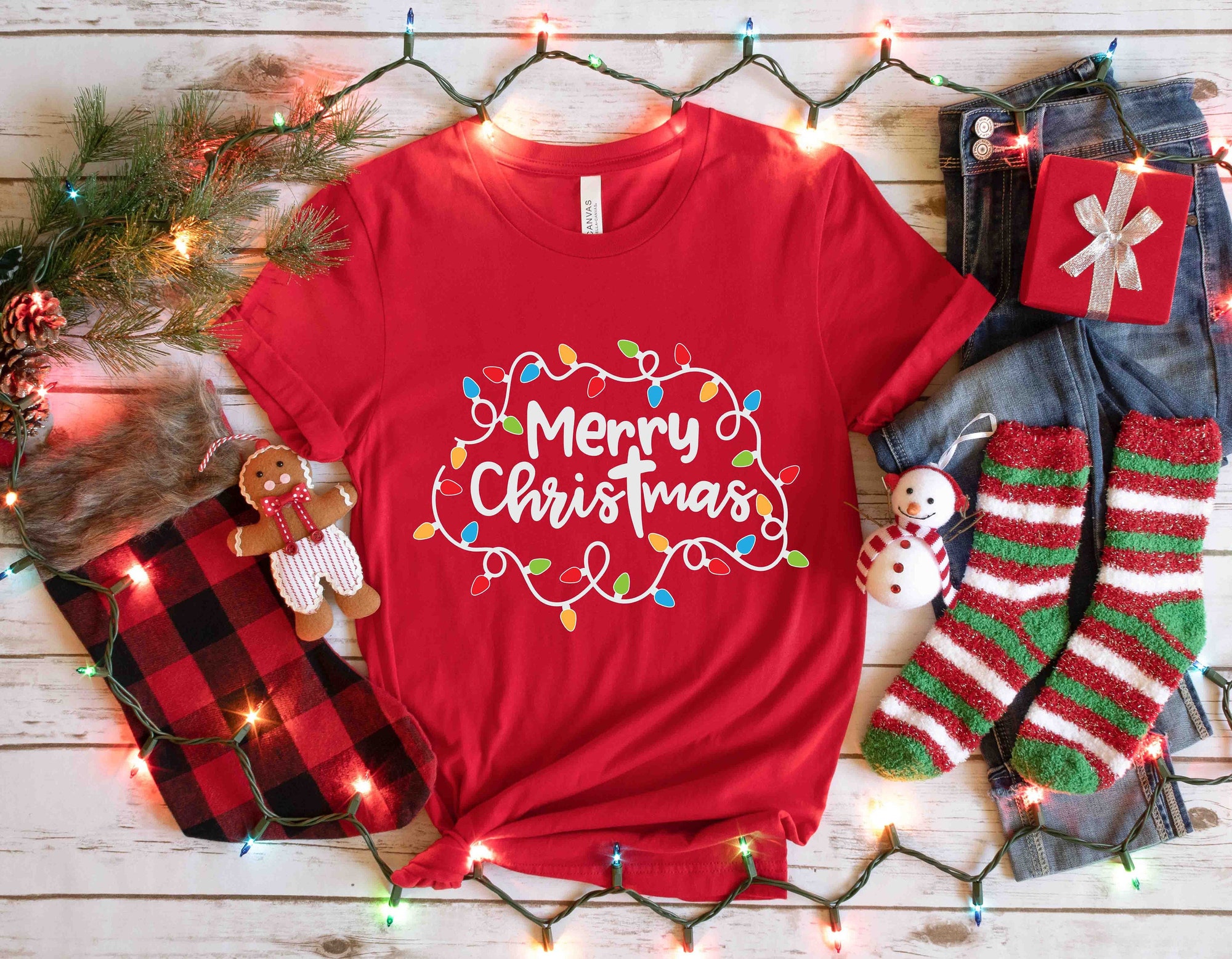Merry Christmas T-Shirt, Christmas Lights Shirt, Christmas Lights T-Shirt, Christmas Shirt, Merry Christmas Shirt, Christmas Gift Shirt