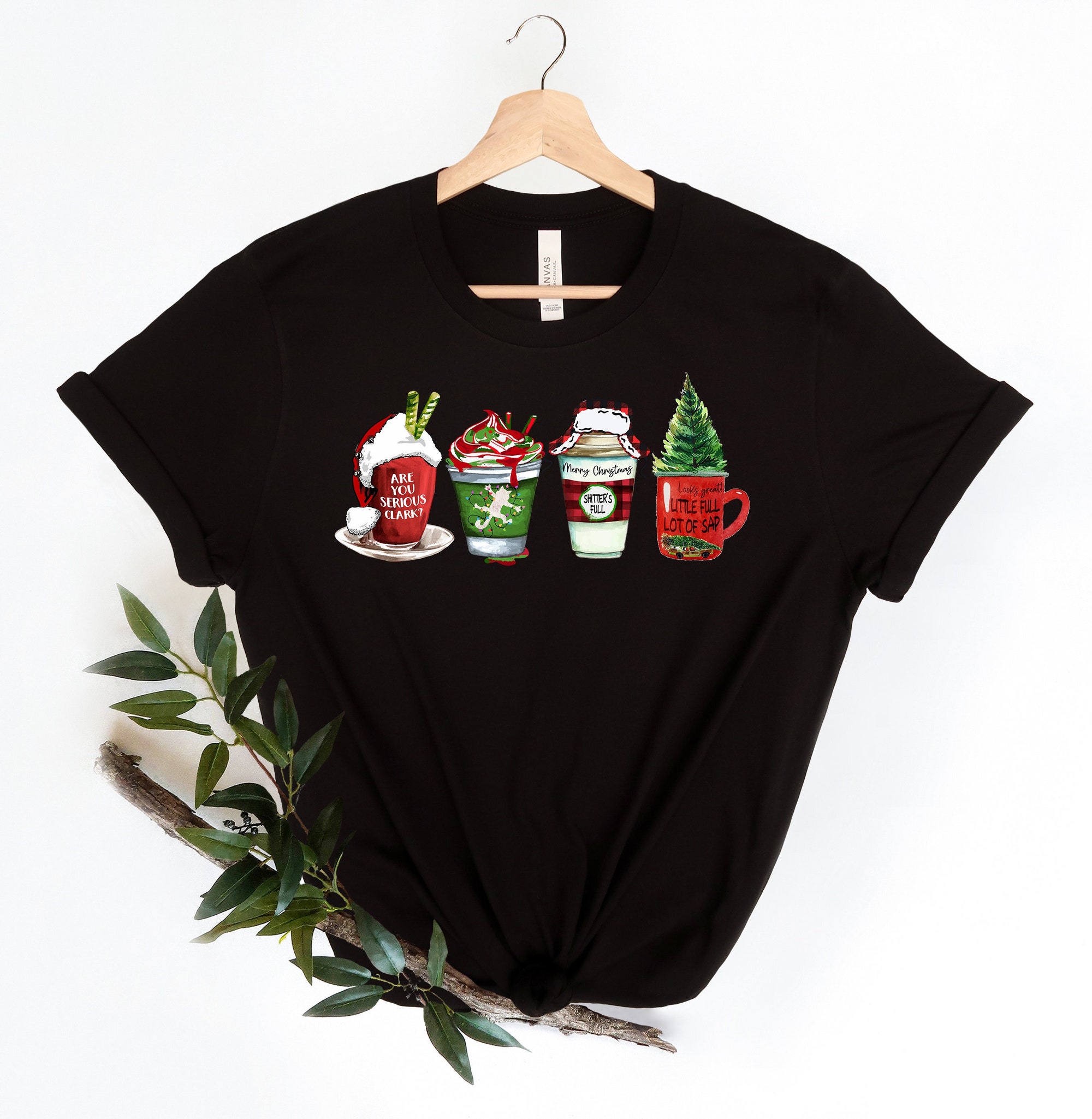 Matching Family Christmas Shirt: Holiday Coffee Design