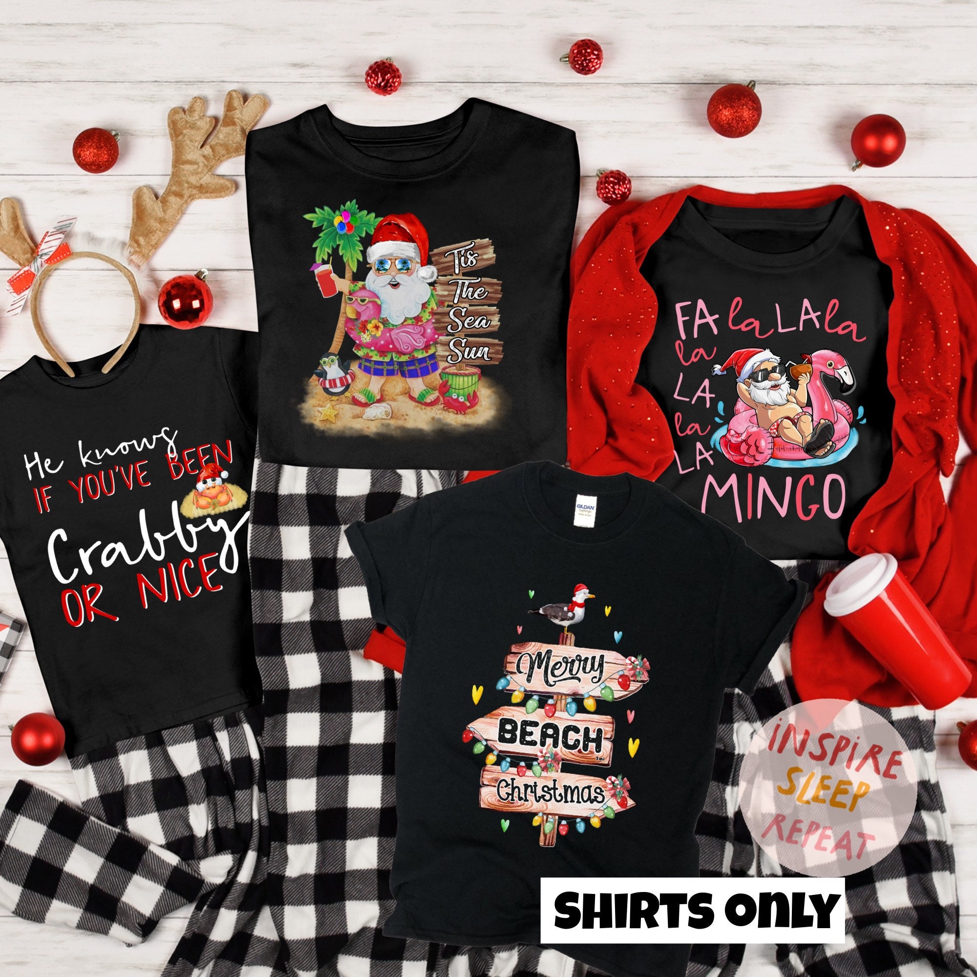 il_2000xN.4293362925_5lyw.jpg Family Christmas Shirts, Tropical Christmas Shirts, Group Christmas Shirts, Matching Family Christmas Shirts, Christmas on beach, palm tree