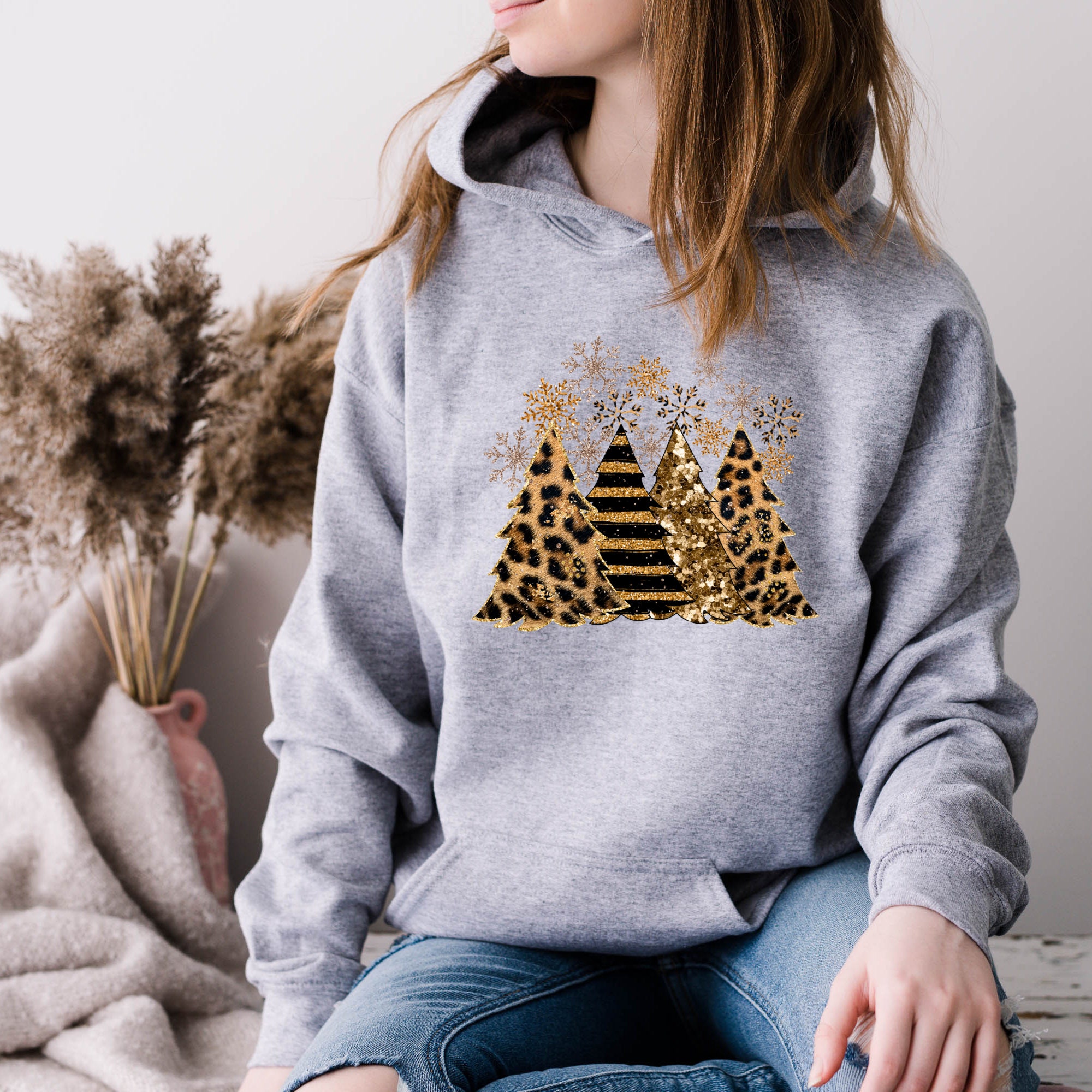 il_2000xN.4300999732_j8oz-1.jpg Leopard Christmas Tree Sweatshirt: Cozy Winter Holiday Hoodie