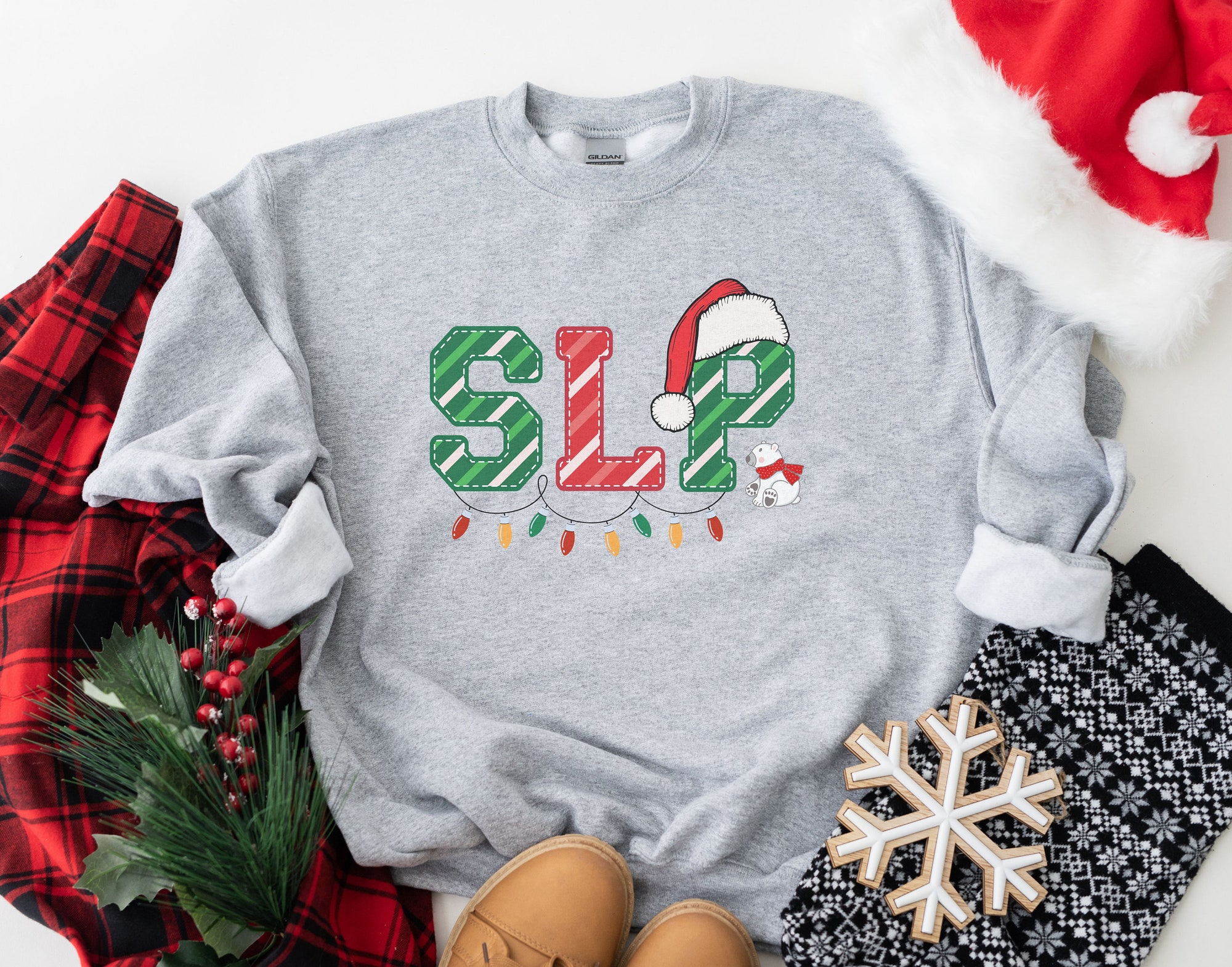 il_2000xN.4313367776_lulc-1.jpg SLP Speech Language Pathologist Christmas Sweatshirt, SLP Gifts, Speech Therapist Gift, SLP Christmas Shirt, Cute Christmas Shirt