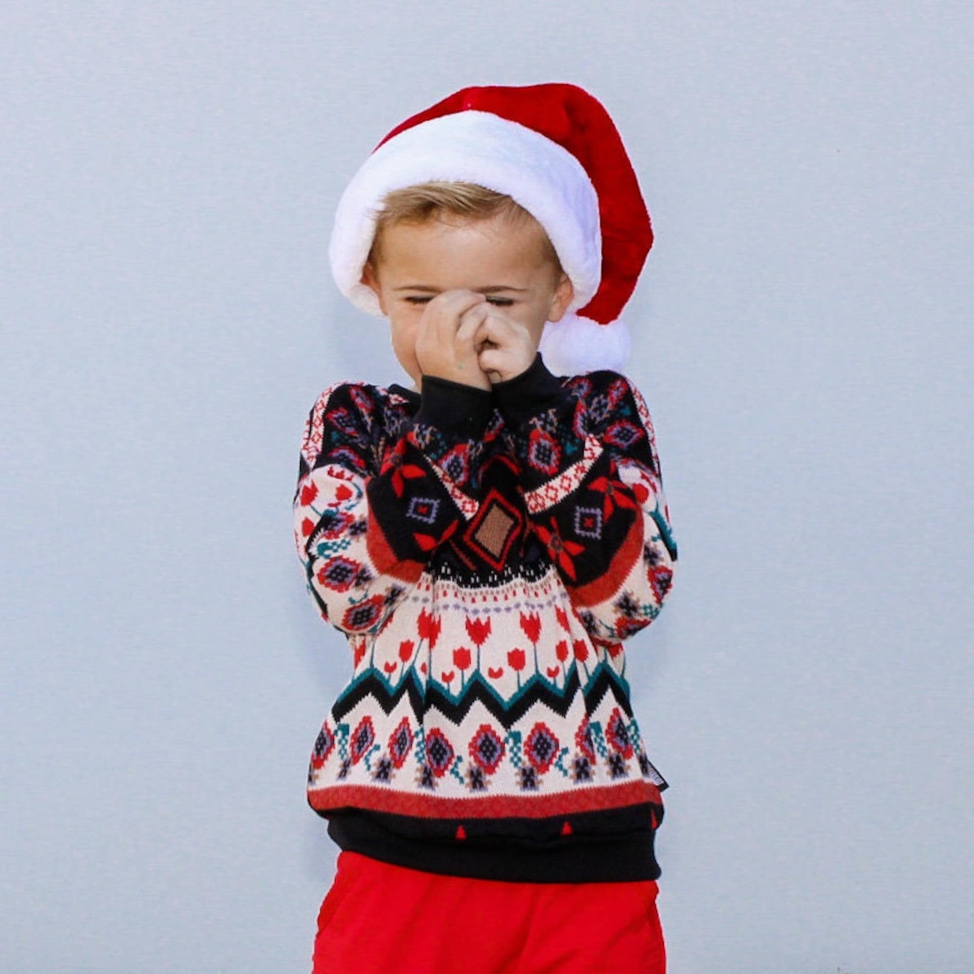 Unisex Holly Jolly Christmas Crewneck Sweater, Baby Xmas Sweater, Toddler Christmas Clothes, Christmas Outfit, Scandinavian Print Sweater