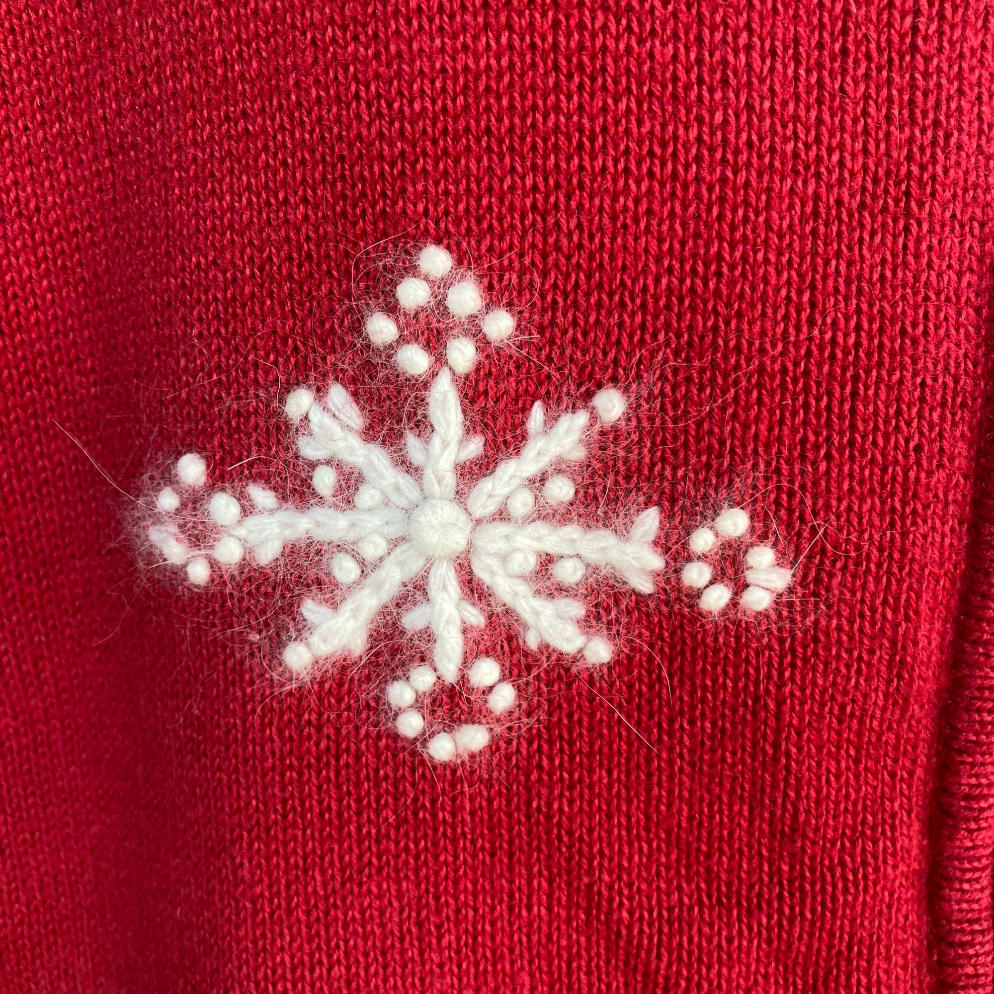 il_2000xN.4321247323_eceh.jpg Ugly Christmas Sweater Vintage 80's Authentic Tacky Ugly Sweater Party {Women's 18} Northcrest Snowflakes Bedazzled Bling Holiday Beaded