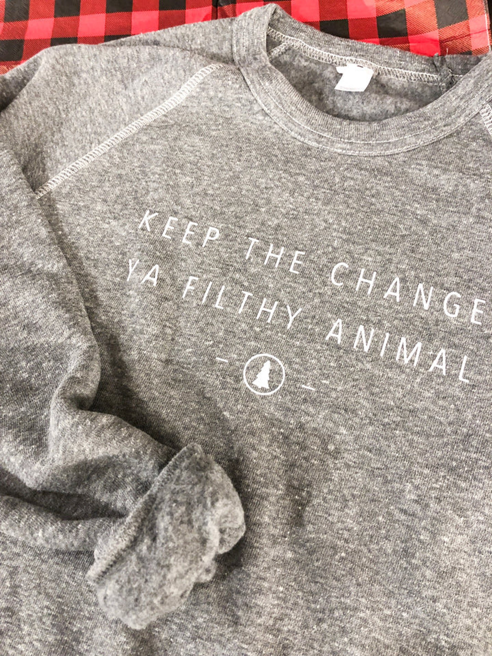 Keep The Change You Filthy Animal Crewneck Sweater, Christmas Holiday  Home Alone Sweater