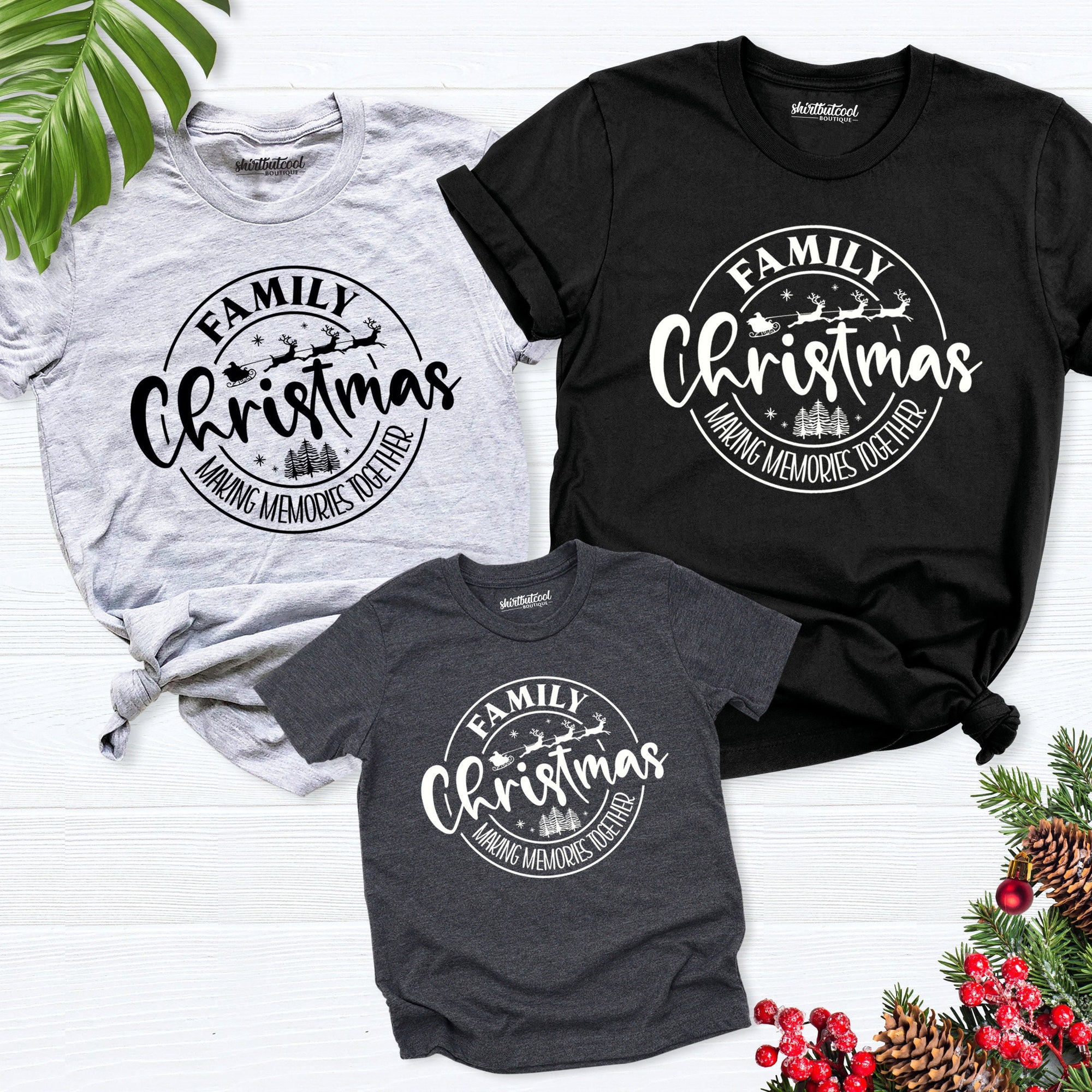 Family Christmas making memories together shirt, 2025 Christmas Family shirts, matching christmas family, holiday family shirt, group shirt