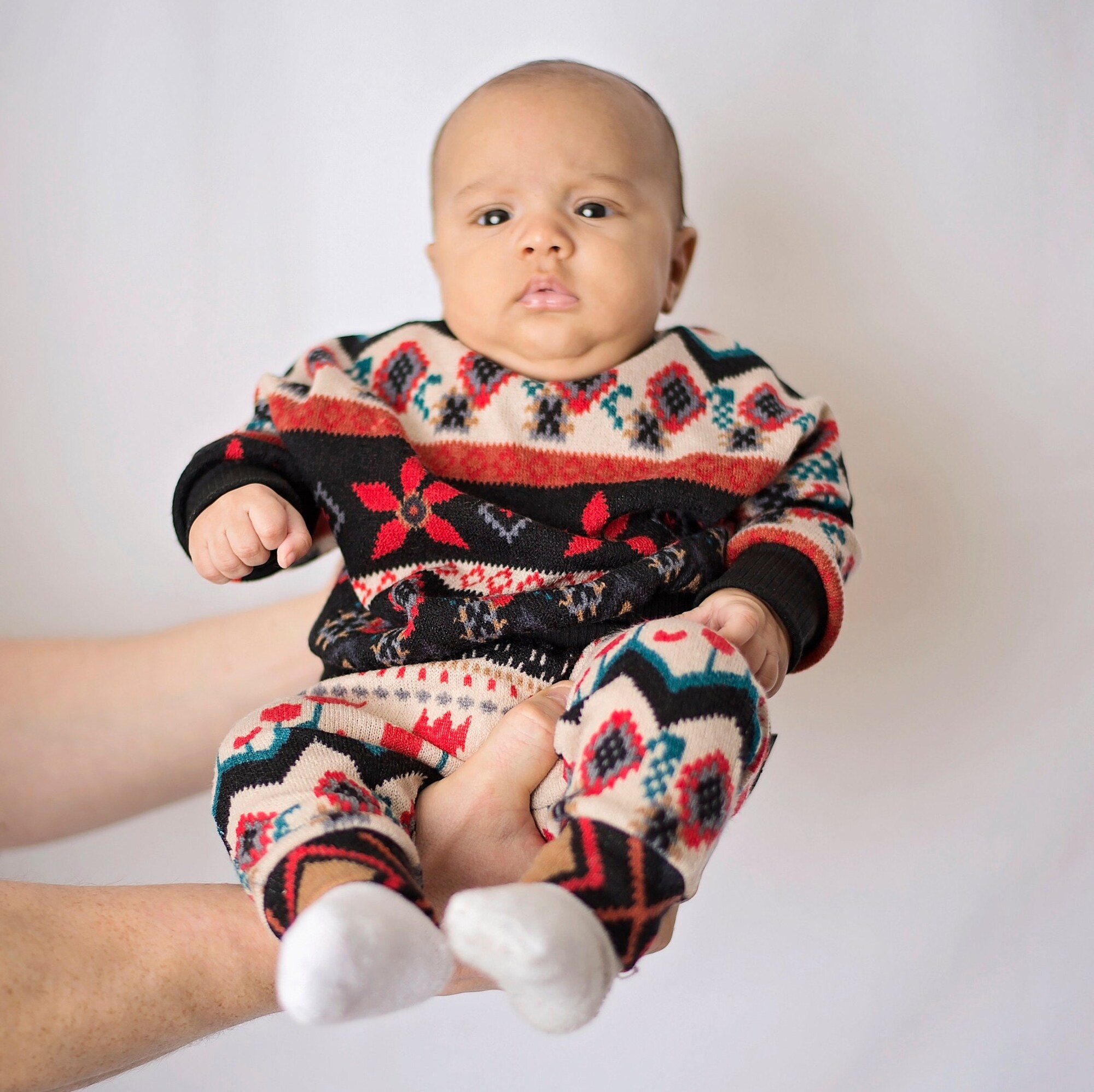 il_2000xN.4365152449_hfhv.jpg Unisex Holly Jolly Christmas Crewneck Sweater, Baby Xmas Sweater, Toddler Christmas Clothes, Christmas Outfit, Scandinavian Print Sweater