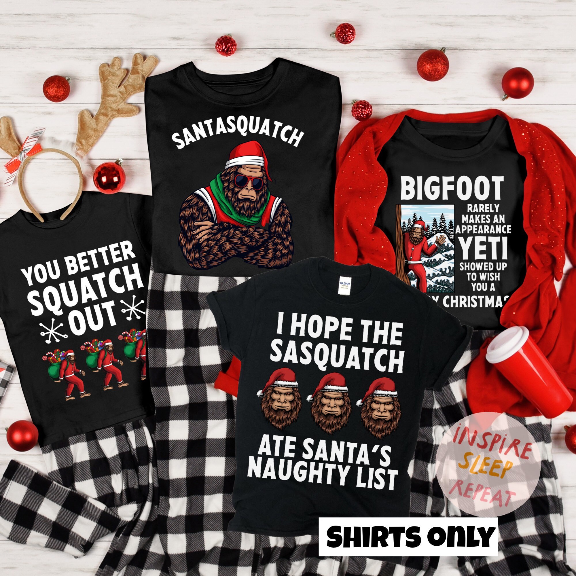 Sasquatch Shirt Chistmas, Funny Family Christmas Shirts, Christmas Shirt Family, Matching Christmas Shirts Family, Camping Tshirt, Offroad