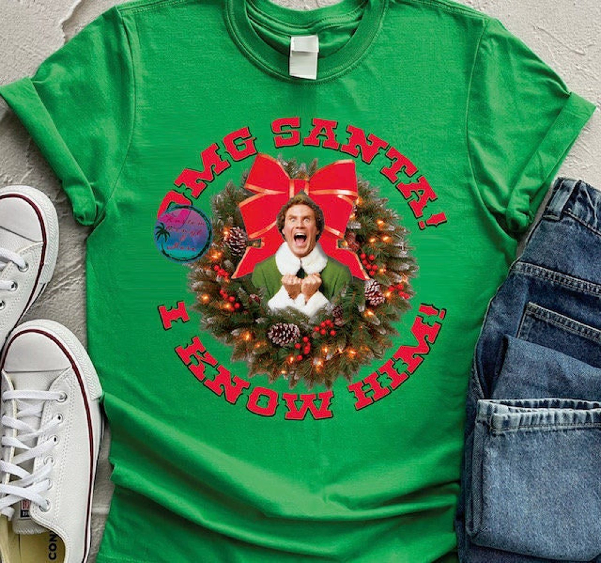 OMG SANTA! Buddy Elf Christmas T-Shirt – Holiday Shirts – Exclusive Design – Unisex Sizes