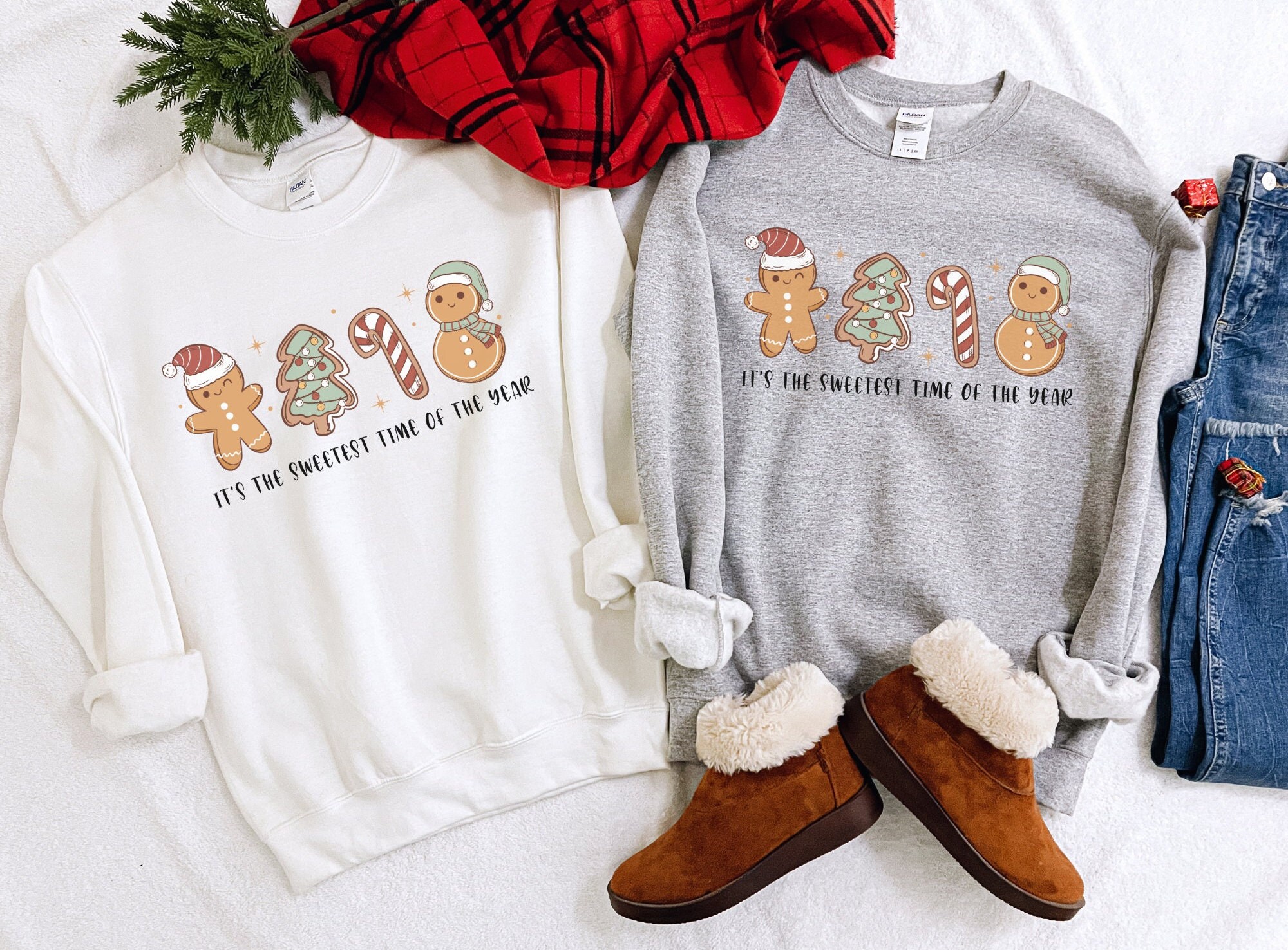 il_2000xN.4402070933_jrhx-1.jpg Christmas Gingerbread Cookie Sweatshirt, Gingerbread Lover Gift, Xmas Shirt, Christmas Matching Sweatshirt, Christmas Holiday Gift