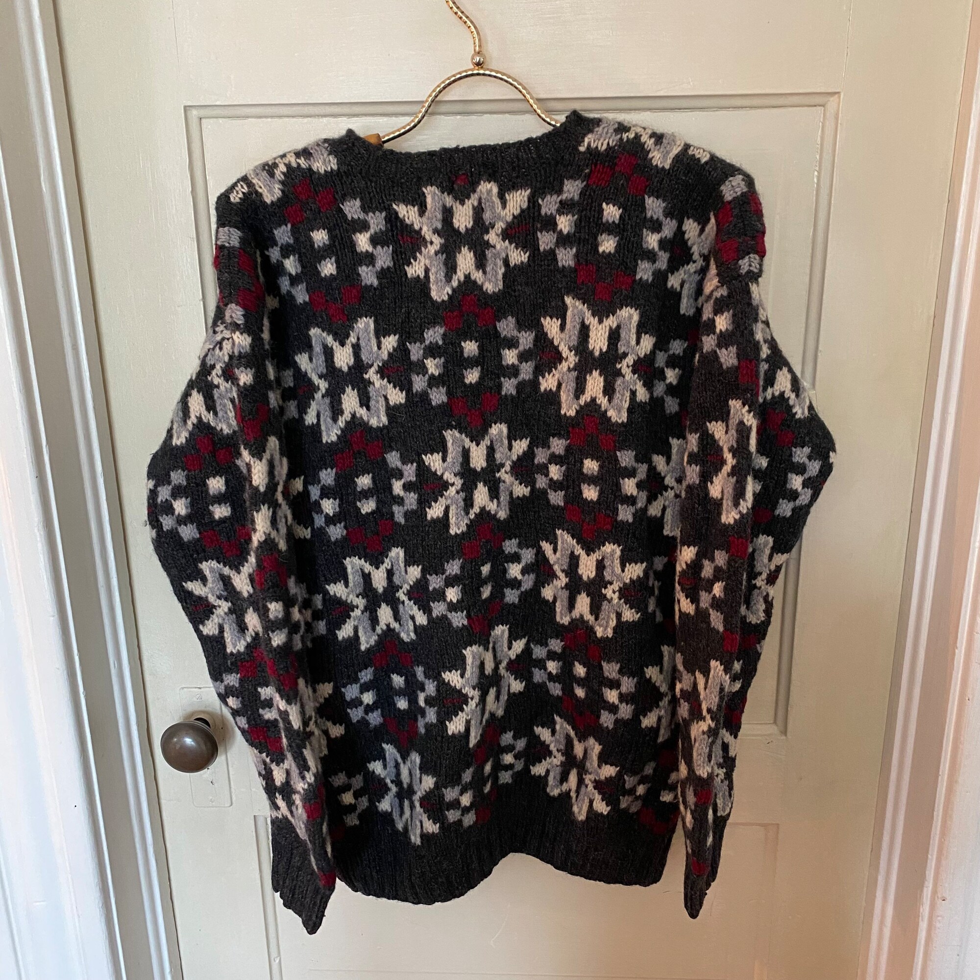 il_2000xN.4442180894_g6zp.jpg Vintage Wool Chunky Warm Ski Sweater Fair Isle Christmas Sweater