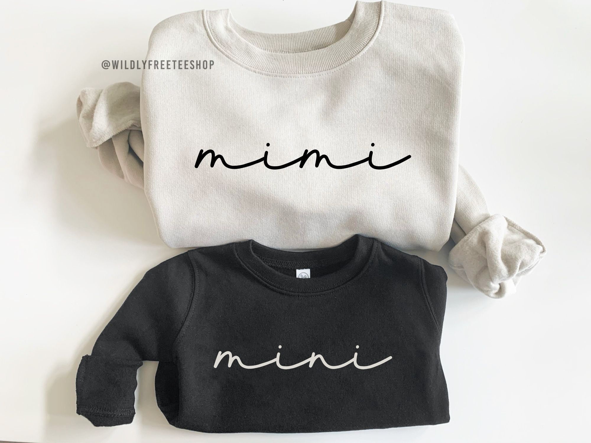 Mimi and Mini Matching Sweatshirts – Grandmother Gift