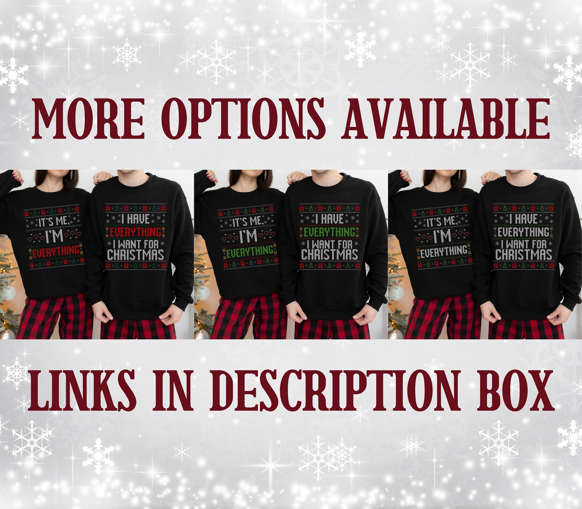 il_2000xN.5109249693_hhp7-1.jpg Ugly Christmas Sweater Couple, Funny Ugly Matching Christmas Sweater, I Have Everything I Want Couples Christmas Sweater, Funny xmas gift