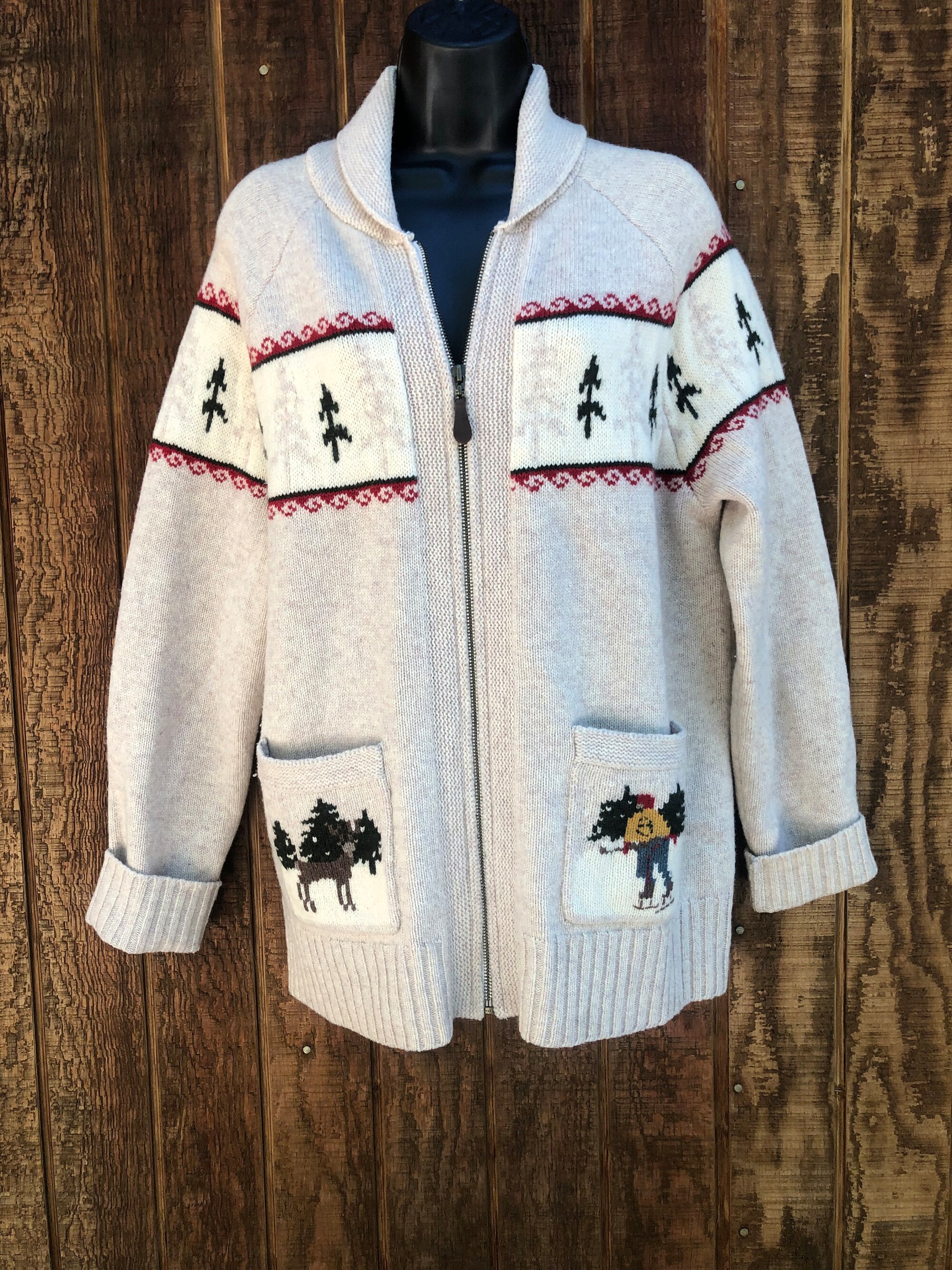 il_2000xN.5132673551_o44t.jpg Eddie Bauer heavy knit wool sweater - large Christmas