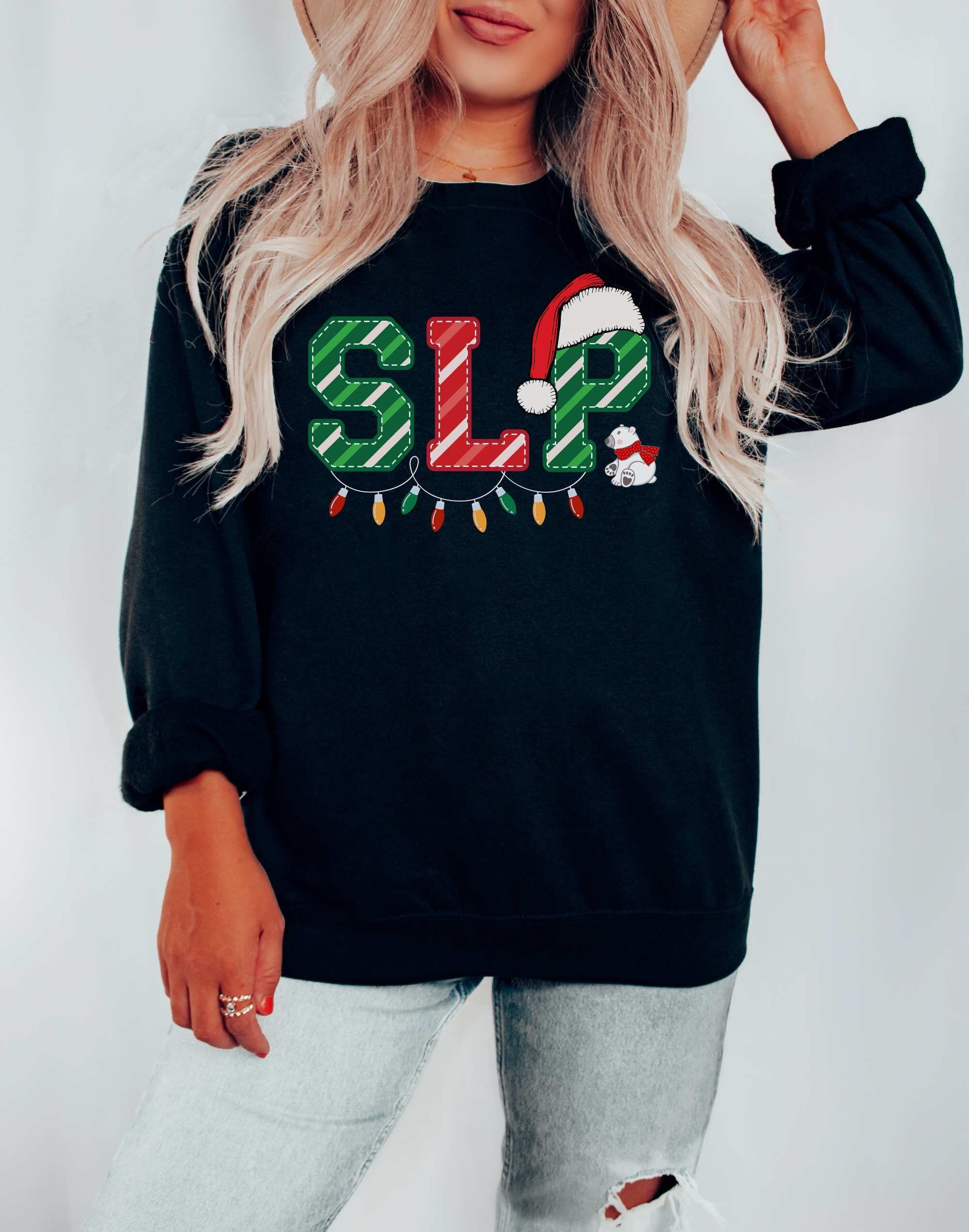il_2000xN.5187340730_ipsc-1.jpg SLP Speech Language Pathologist Christmas Sweatshirt, SLP Gifts, Speech Therapist Gift, SLP Christmas Shirt, Cute Christmas Shirt