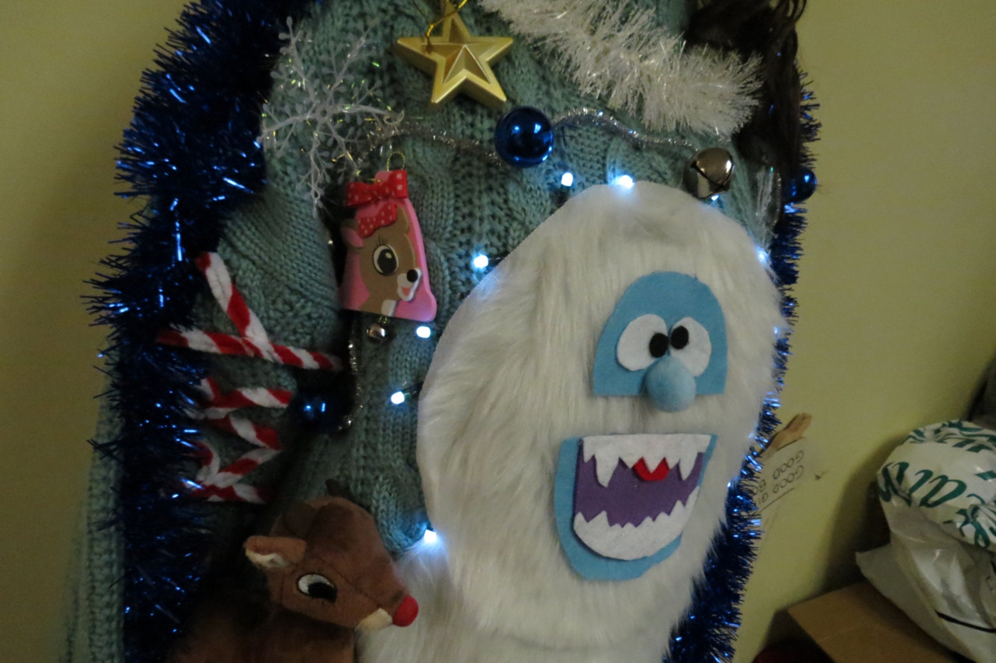 il_2000xN.520120708_agnb-1.jpg Custom 3-D Furry Fuzzy Furry The Abominable Snowman & Reindeer Tacky Ugly Christmas Sweater