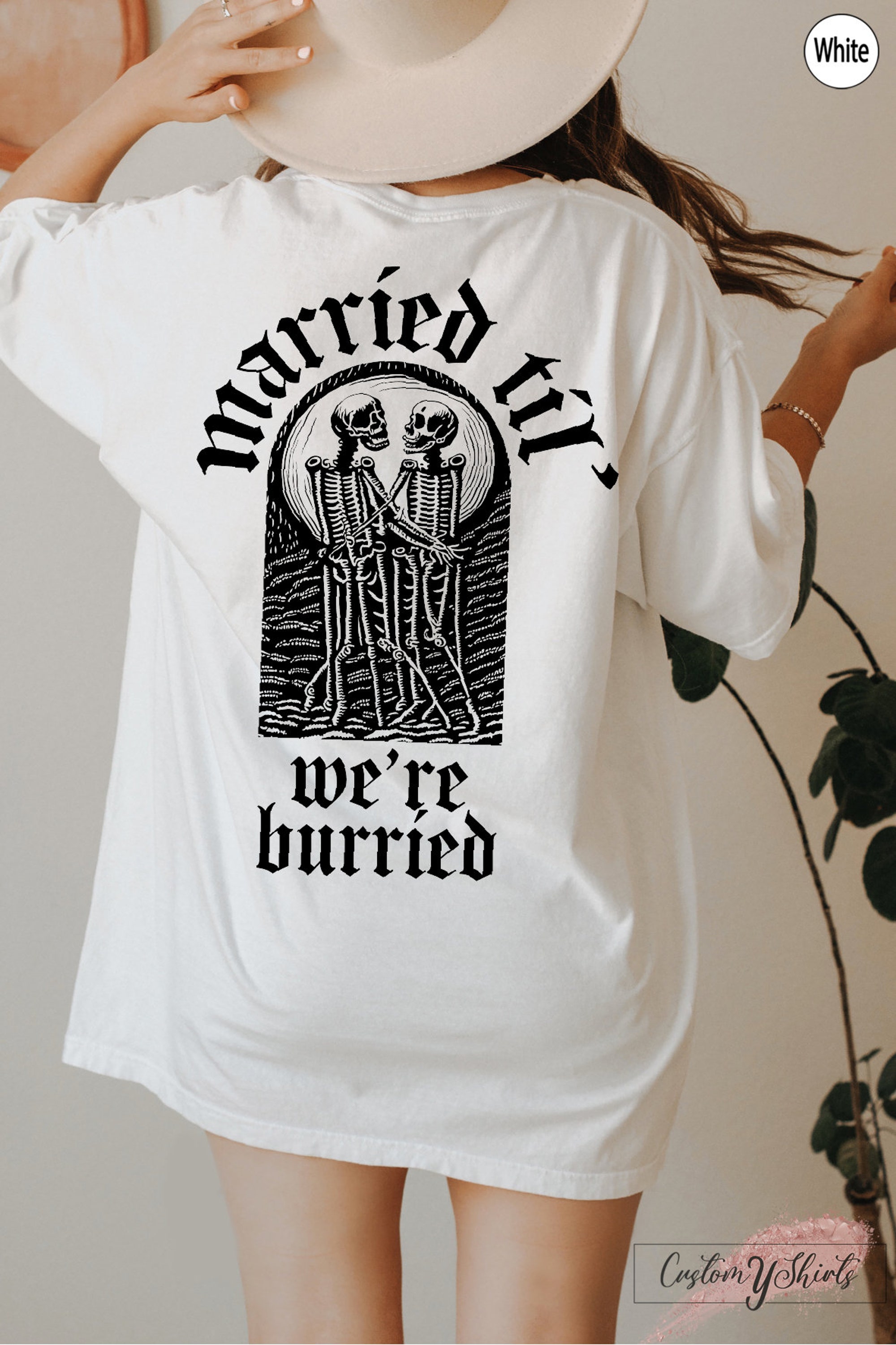 il_2000xN.5233994683_alto.jpg Goth Wedding Hoodie, Married Til' We're Buried Shirt, Gothic Engaged Gifts, Bride Skeleton Wedding Sweatshirt, Bridal Shower Gift, D6746