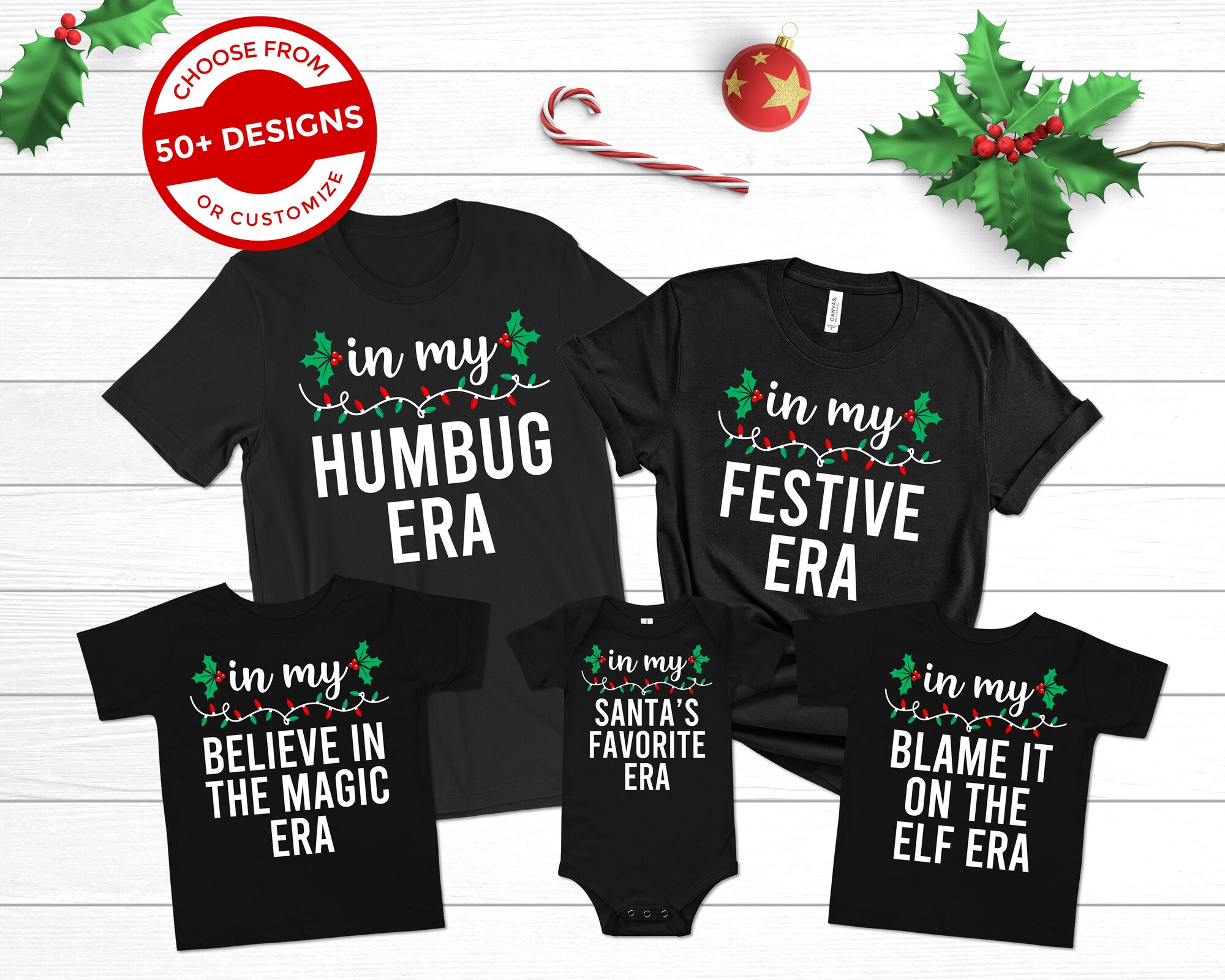 Matching Family Christmas Shirts: “In My Era” Holiday Tees