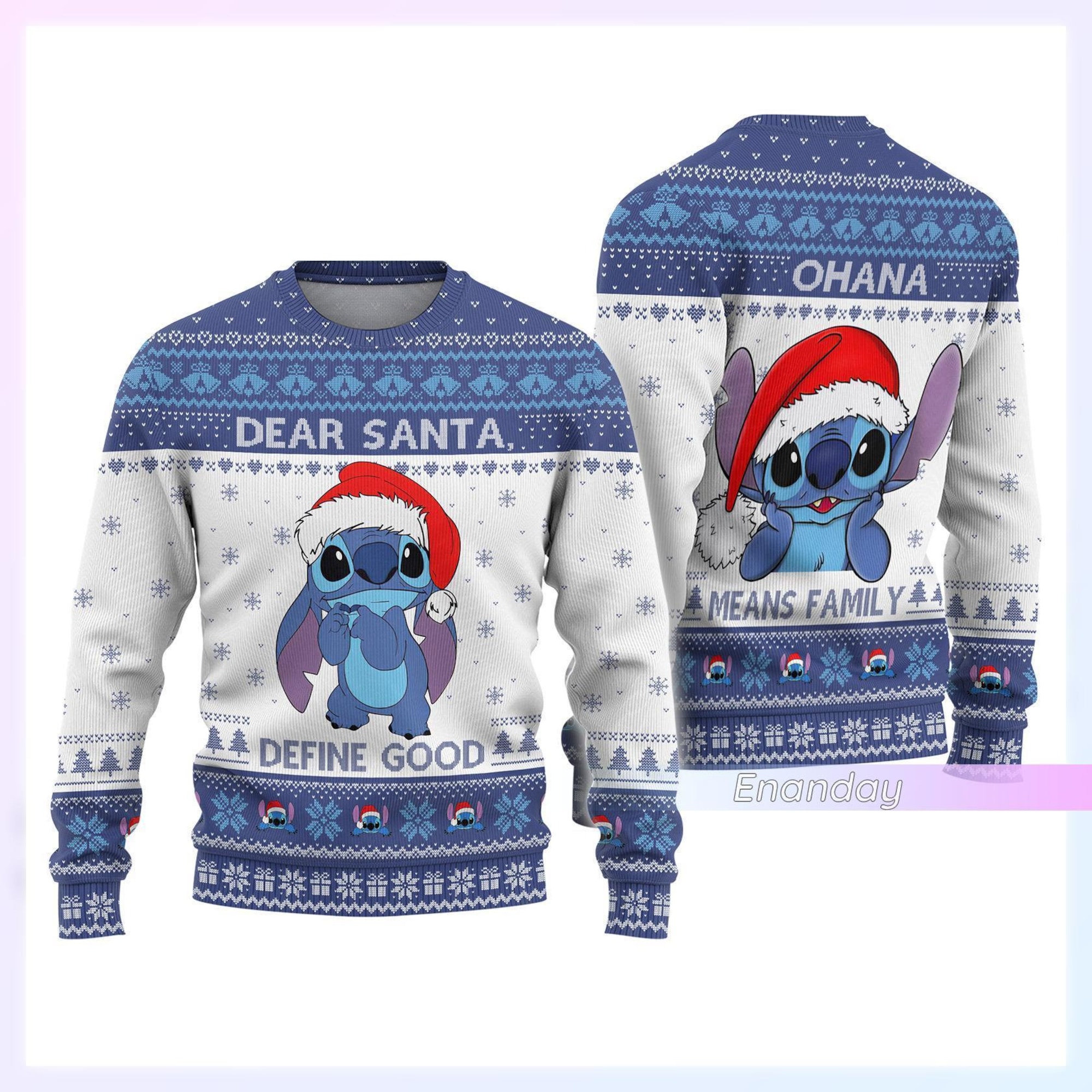Christmas Stitch Ugly Sweater, Cartoon Movie Holiday Sweater, Disney Stitch Christmas Sweater, Xmas Party Gift