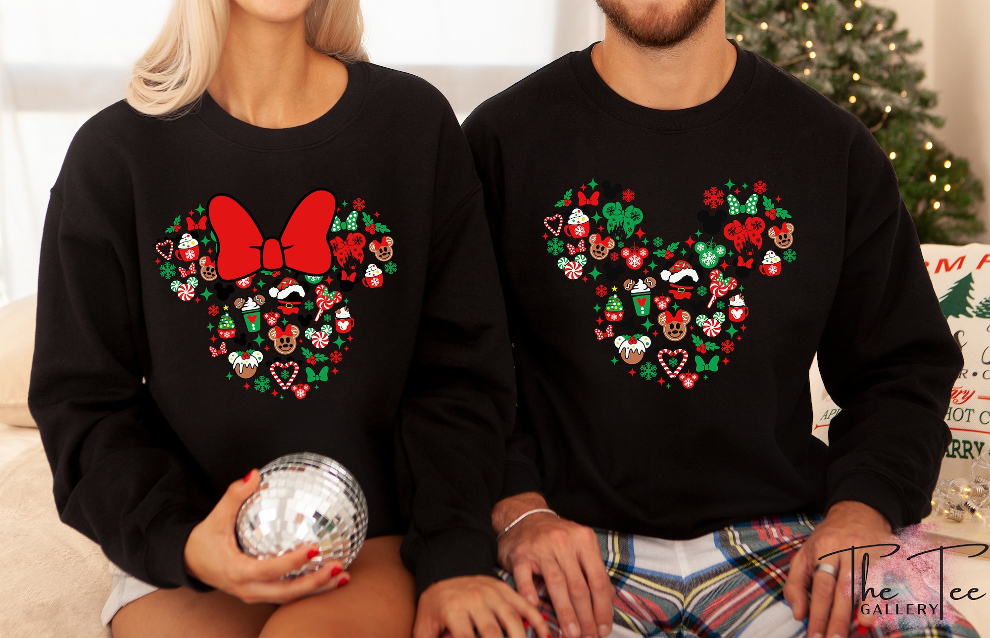 Disneyland Christmas Sweatshirt, Disneyworld Christmas Hoodie, Xmas Family Sweatshirt, Christmas Gift, Mickey and Minnie,  Holiday Gift