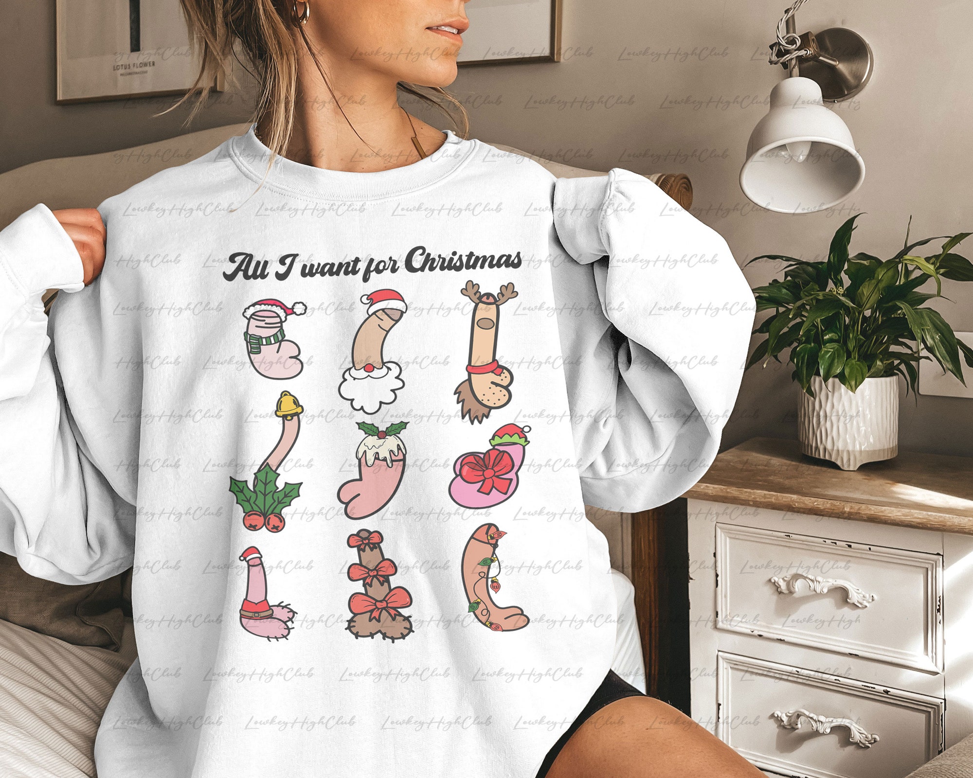 Naughty Santa Christmas Sweatshirt, All I Want For Christmas Dirty Shirt, Tis The Season Dirty Merch, Naughty Santa, Dirty Christmas, MYA184