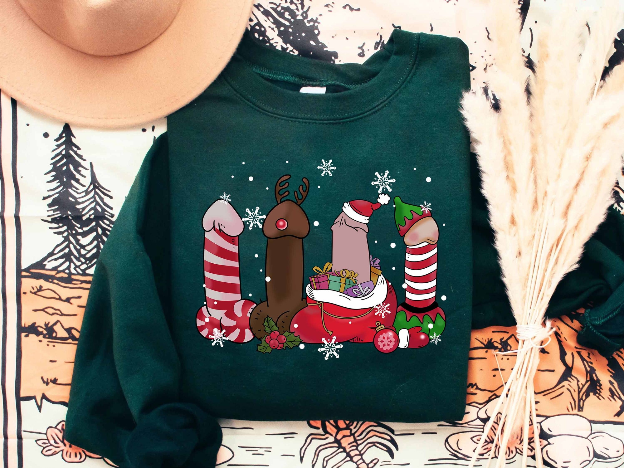 Dirty Christmas Sweatshirt, Christmas Penis T-shirt, Penis Xmas Shirt, Adult Christmas Shirt, Funny Christmas Pajama Shirt, Christmas Gifts