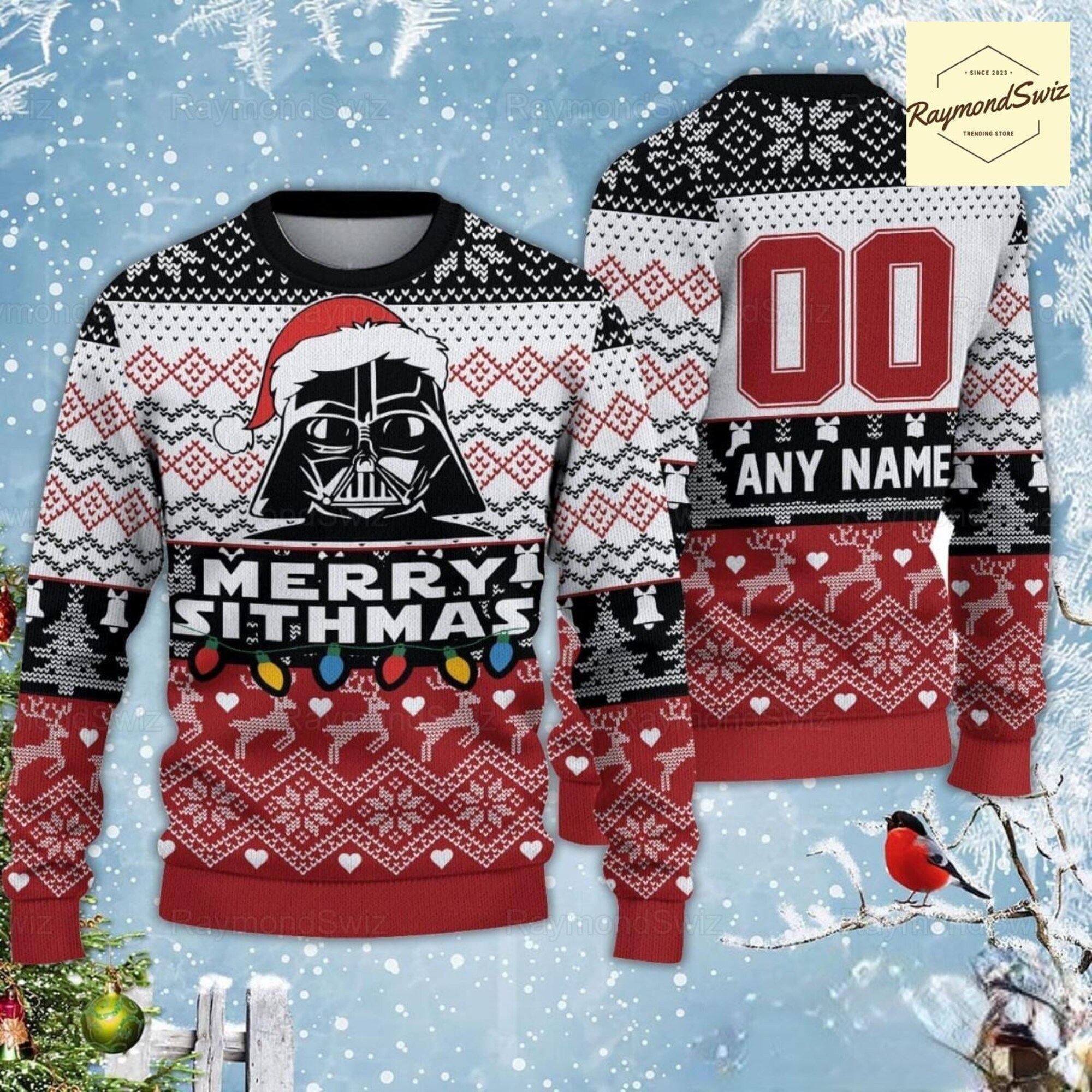 Darth Vader Ugly Sweater, Custom Darth Vader Christmas Sweater, Star Wars Xmas Sweater, Holiday Sweater, Sweaters For Men