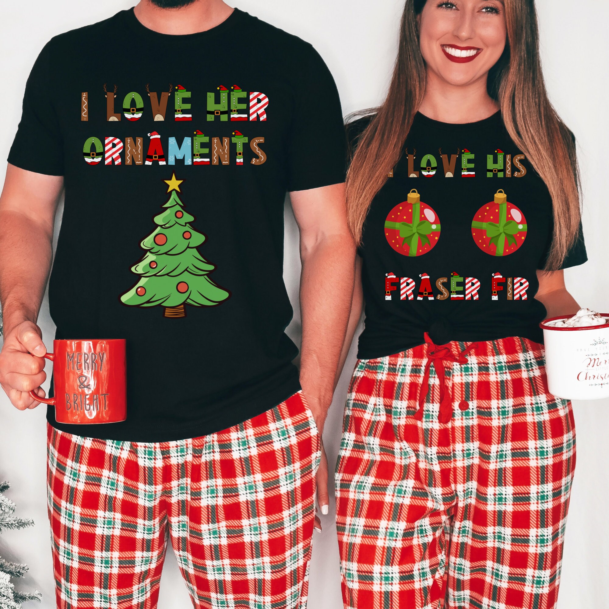 Funny Couples Christmas Pajamas, Funny Christmas Matching Pajamas, Couples Christmas PJs, Matching Christmas Pajamas, Ugly Christmas Sweater