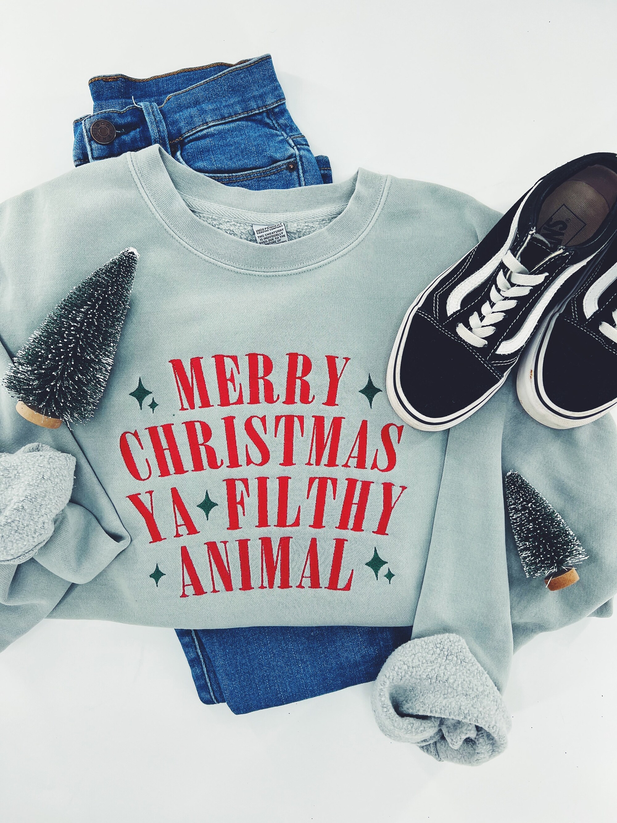 il_2000xN.5434169932_q8qh.jpg Merry Christmas Ya Filthy Animal Embroidered Christmas Crewneck Sweatshirt, Home Alone Christmas Crewneck, Kevin McCalister, Home Alone crew