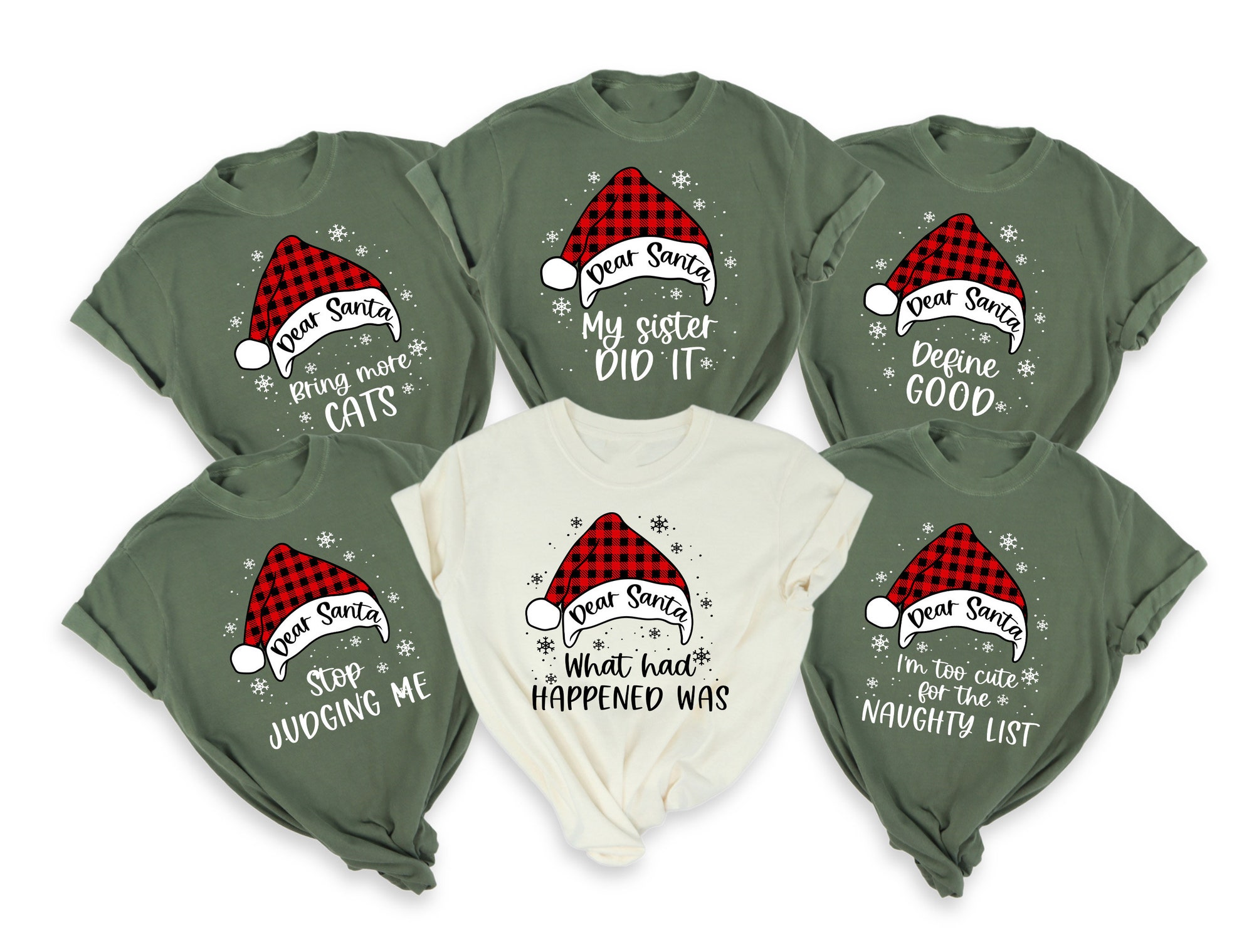 Personalized Dear Santa Family Christmas Matching Shirts Gift, Dear Santa Xmas Family Shirts, Funny Christmas Quotes Shirt,Custom Family Tee
